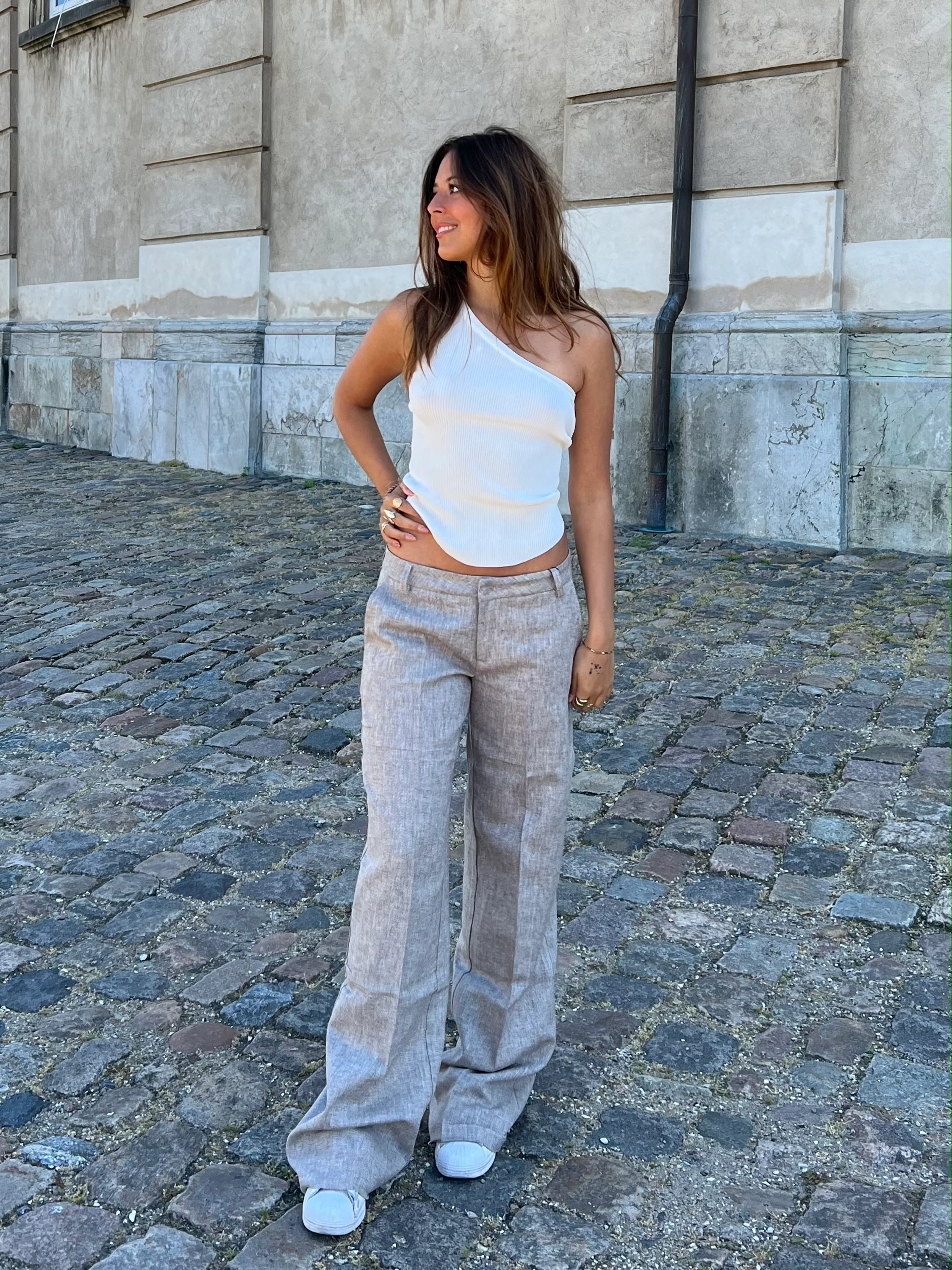Ariel one-shoulder top - hvid - Image 3