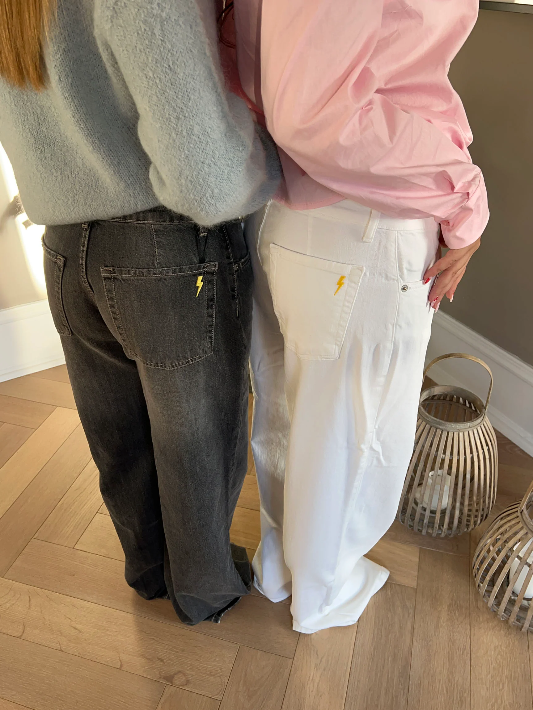 Alaia lavtaljede jeans med lyn detalje - Grå denim - Image 15