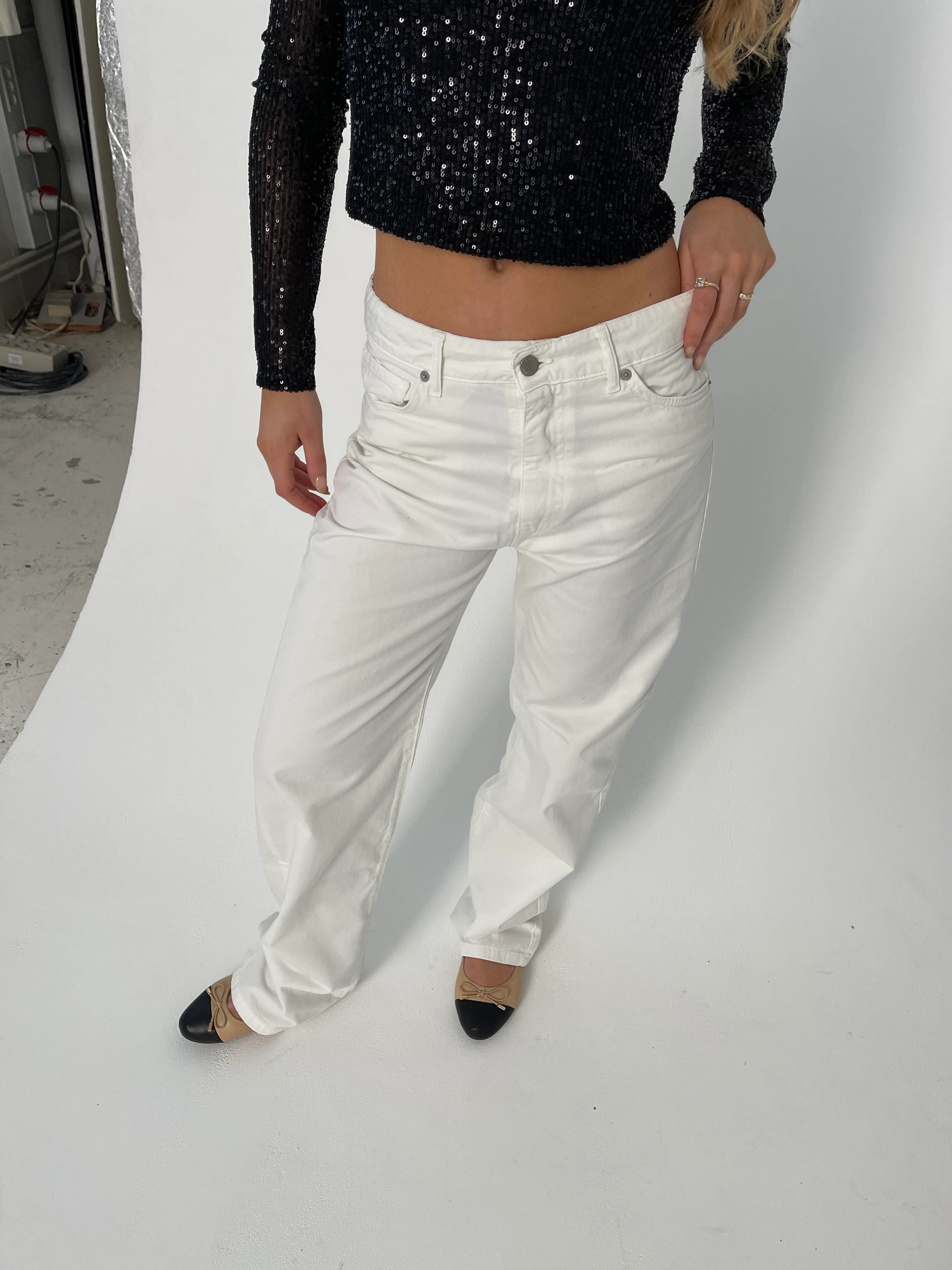 Anemon oversized jeans - Hvid - Image 10