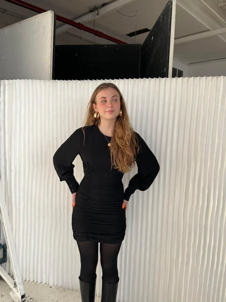 Anna Olympia scrunchkjole - Sort - Image 8