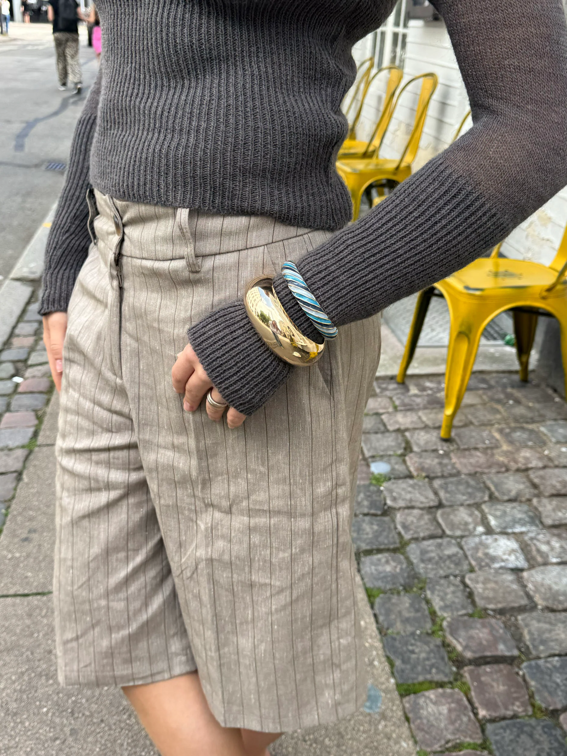 Eivora armbĂĄnd med striber - BlĂĄ nuancer/guld - Image 6