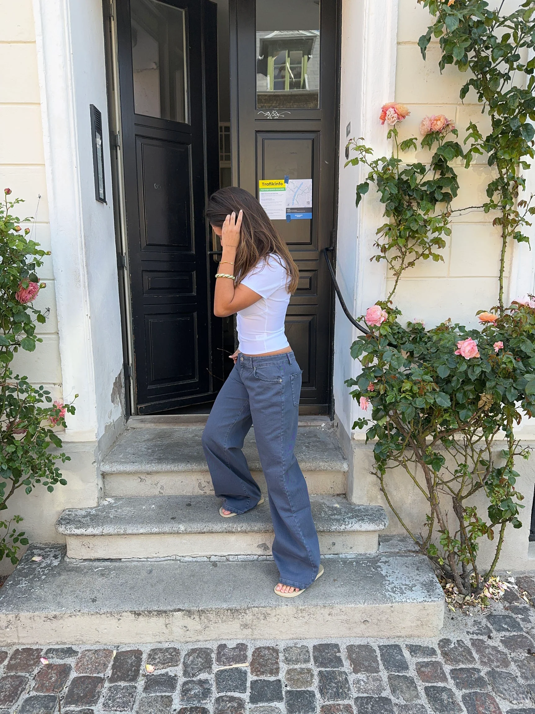 Audrine lavtaljede jeans - Blå - Image 7