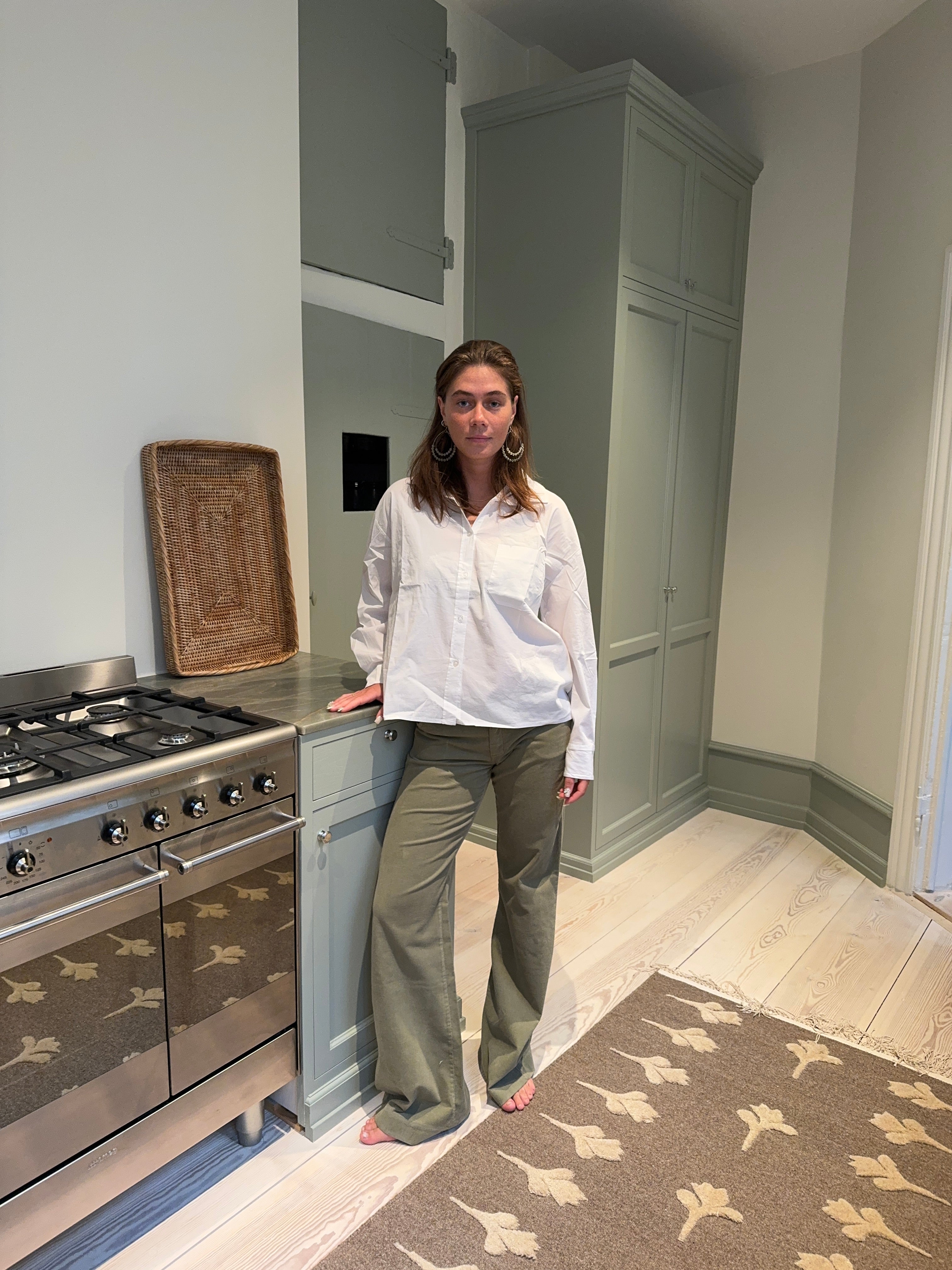 Karla fløjlsbukser - Kaki grøn - Image 5