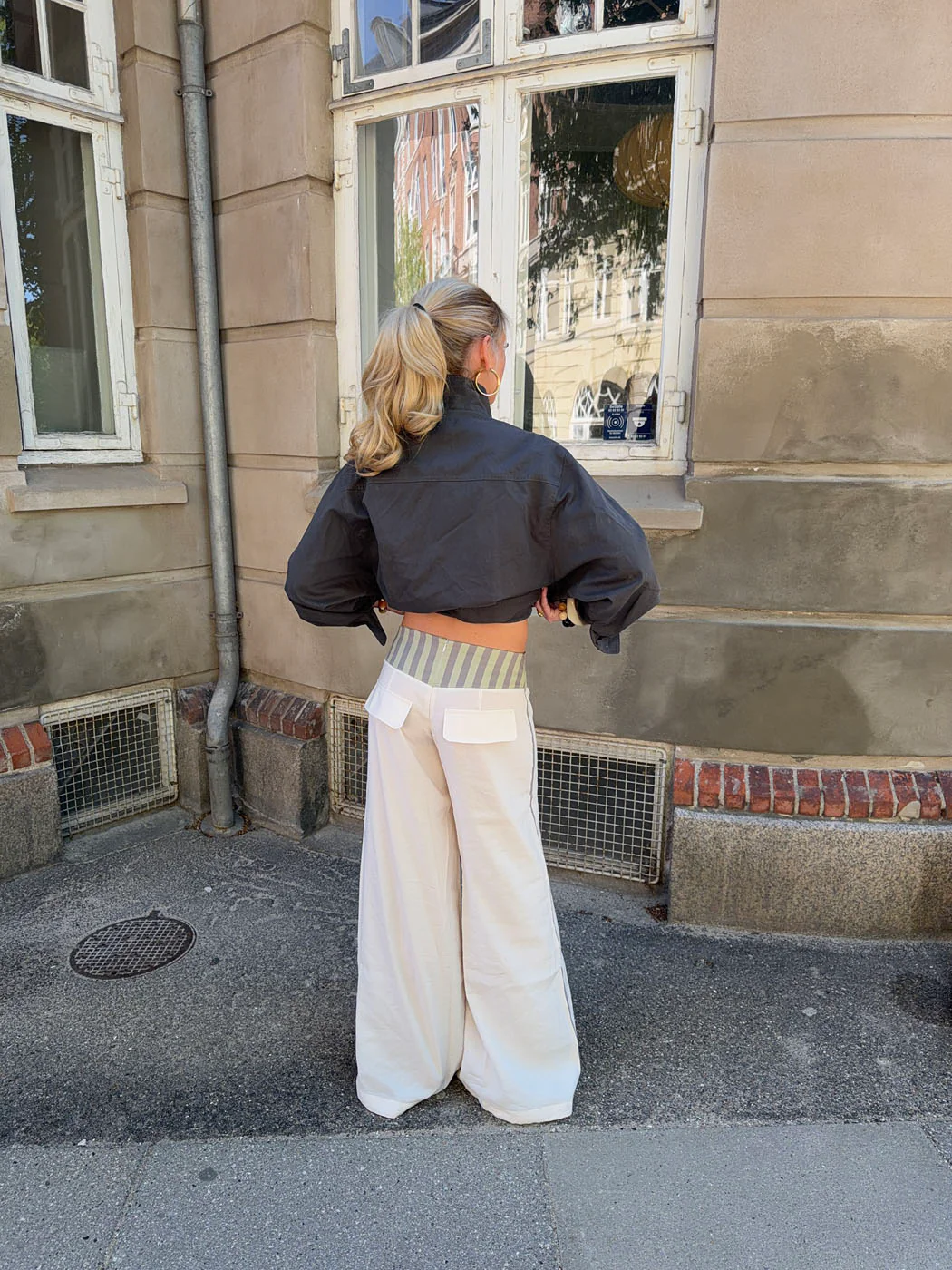 Polly bukser med striber - Hvid - Image 3