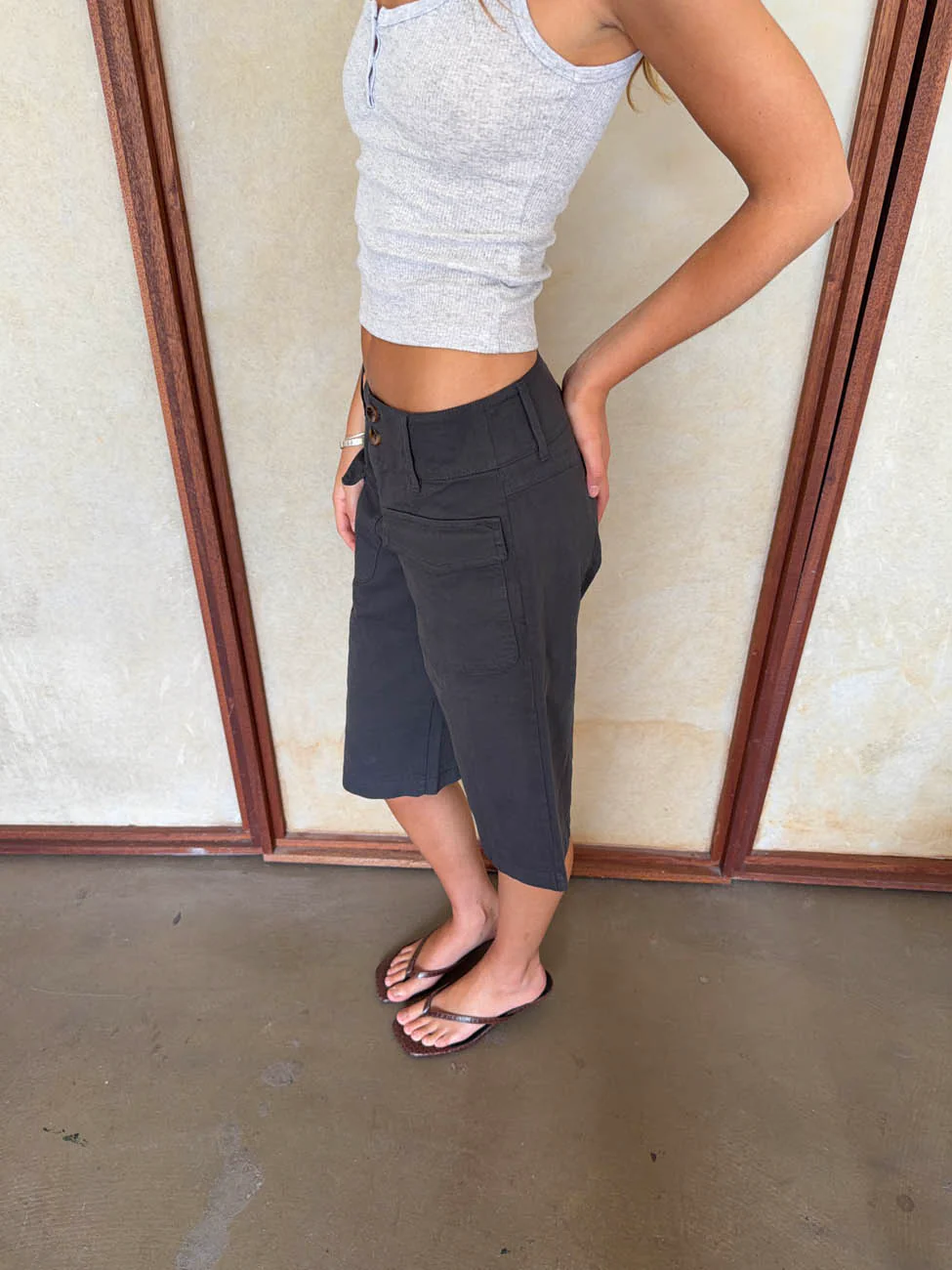 Mula cargo caprishorts - Grå - Image 14