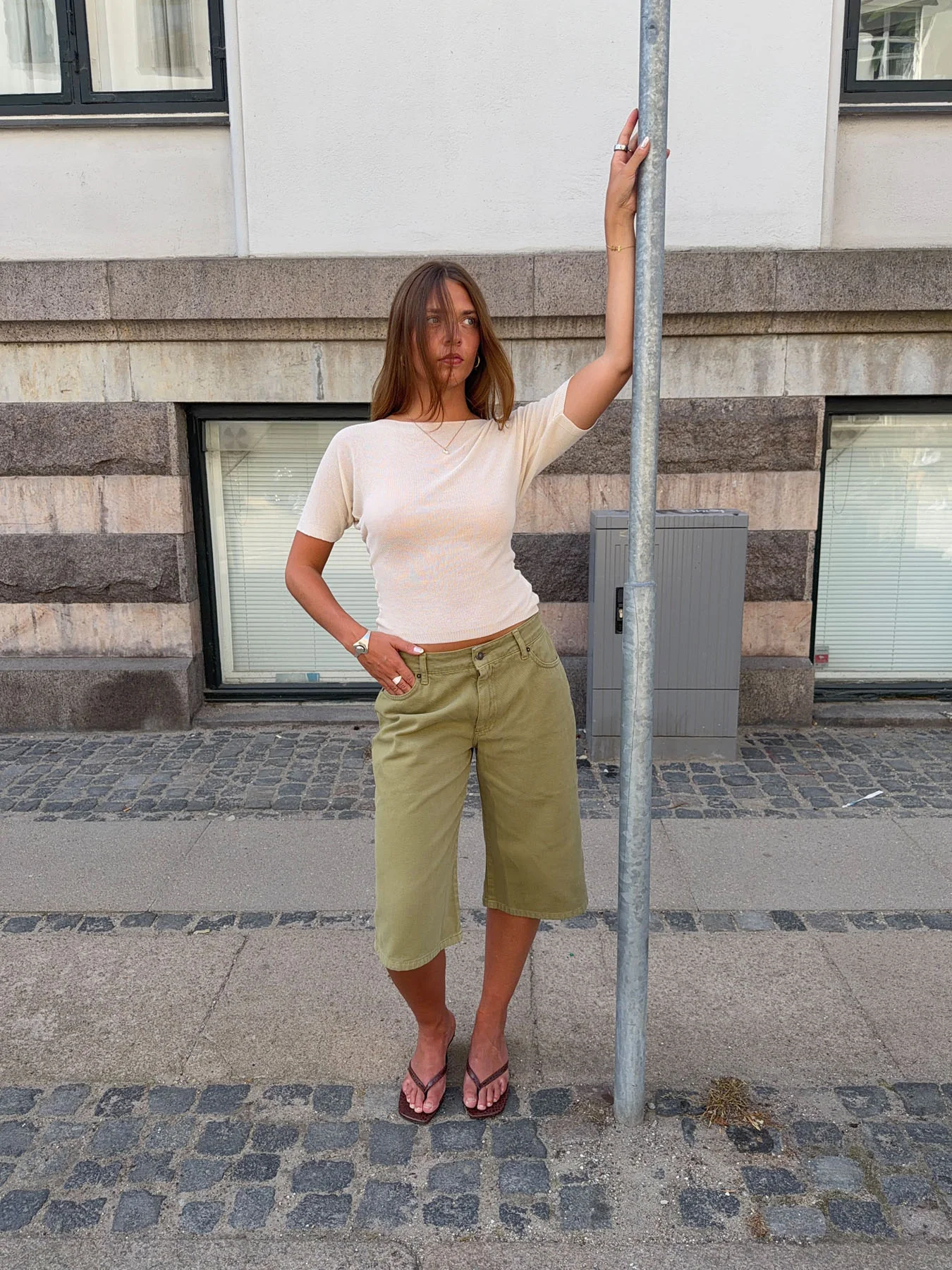 Vilea bermudashorts - Kaki - Image 13