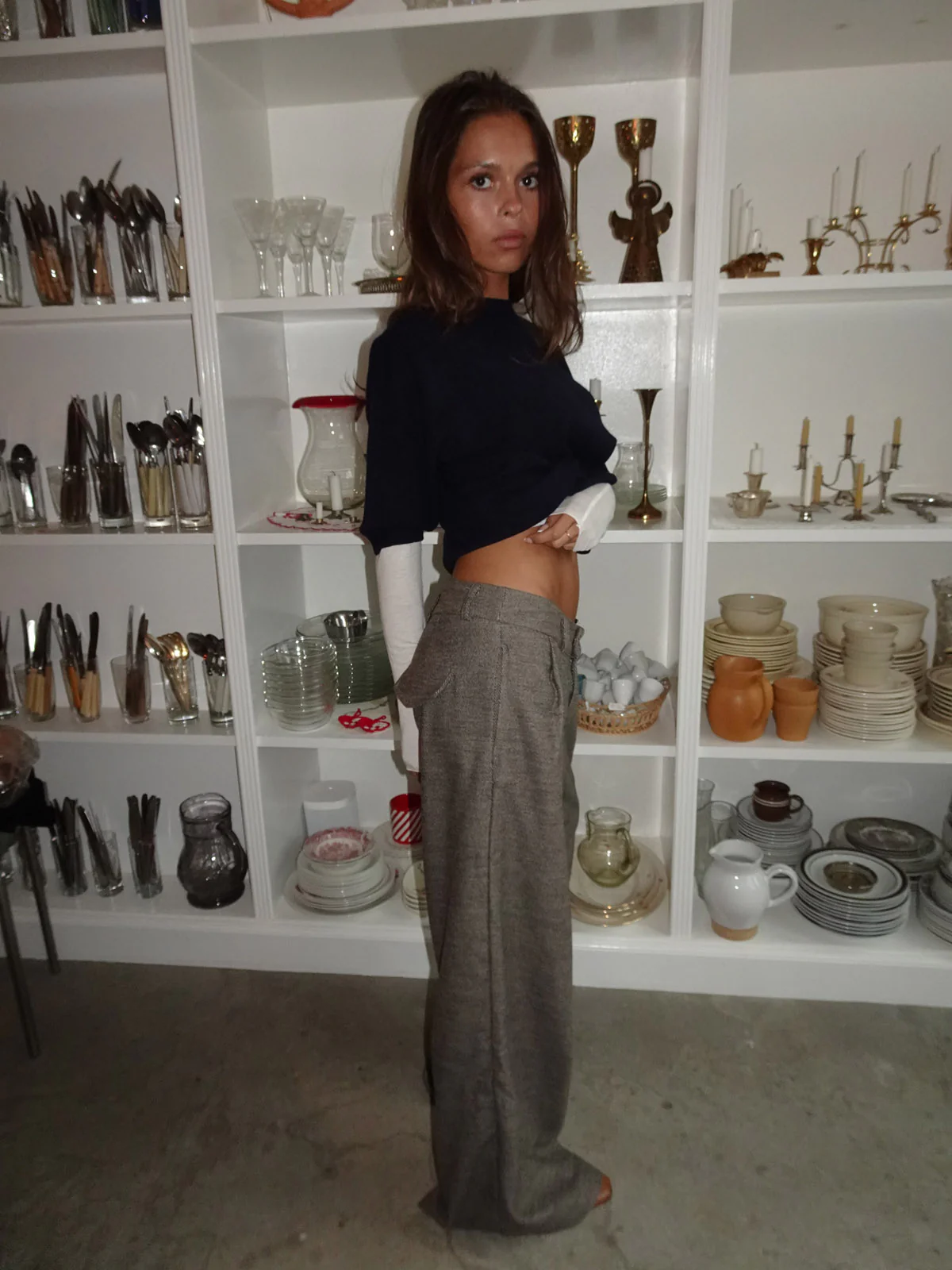 Finnja suitbukser med lige ben - Grå - Image 4