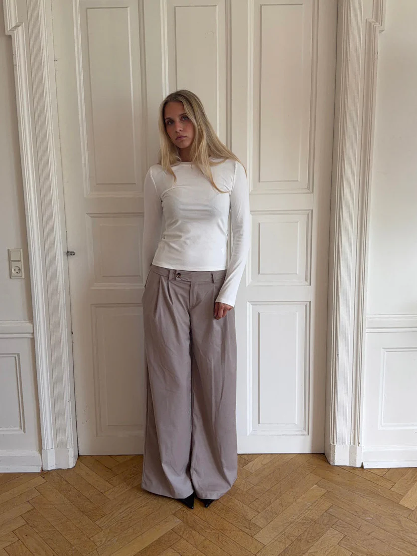 Camilla oversized suitbukser - Beige - Image 10