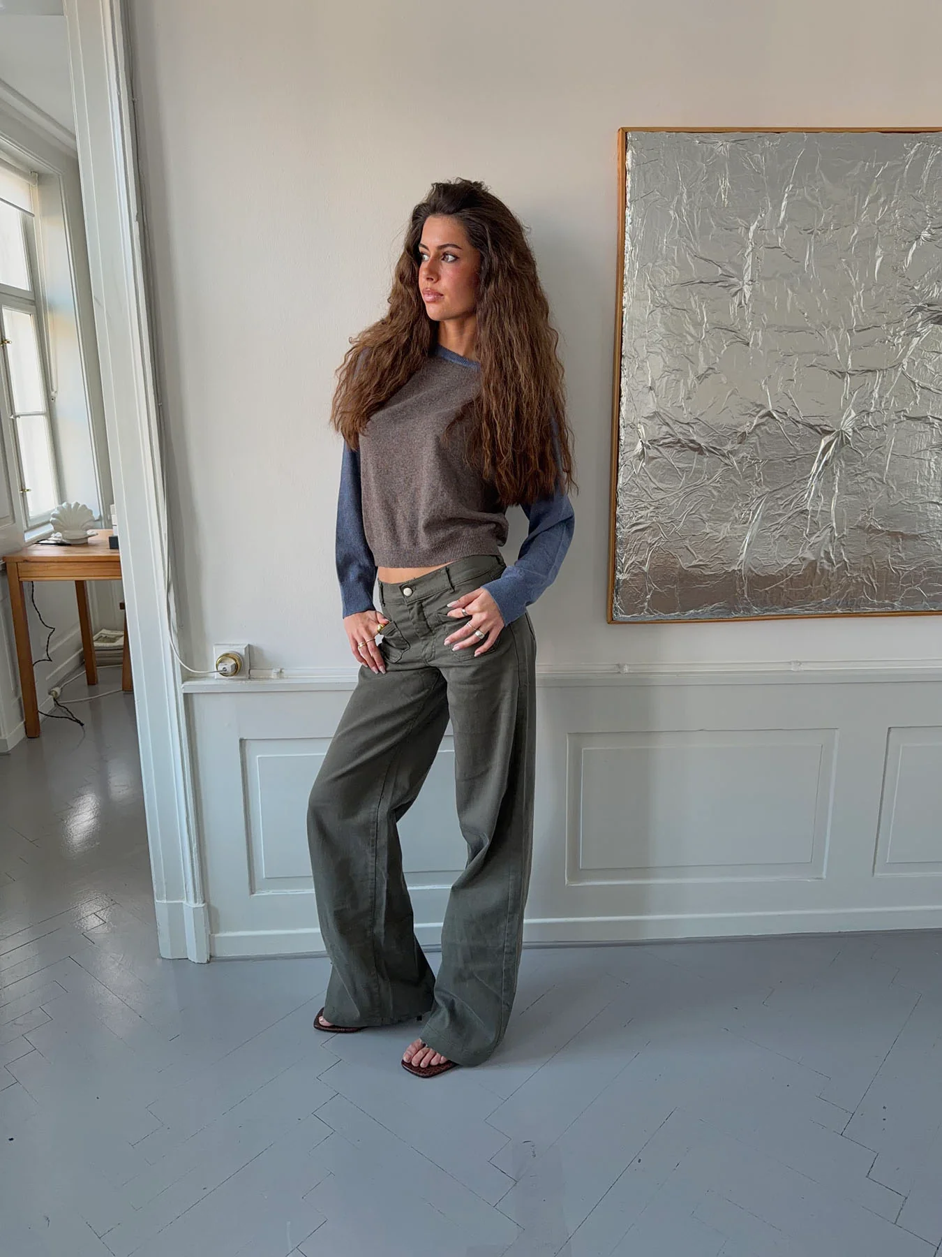 Riven jeans - Kaki - Image 9