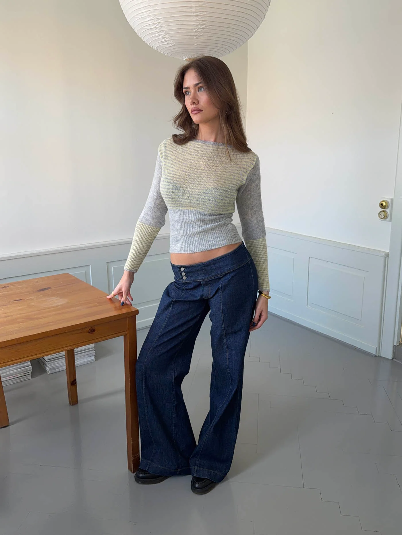 Dina lavtaljede jeans - Mørkeblå - Image 5