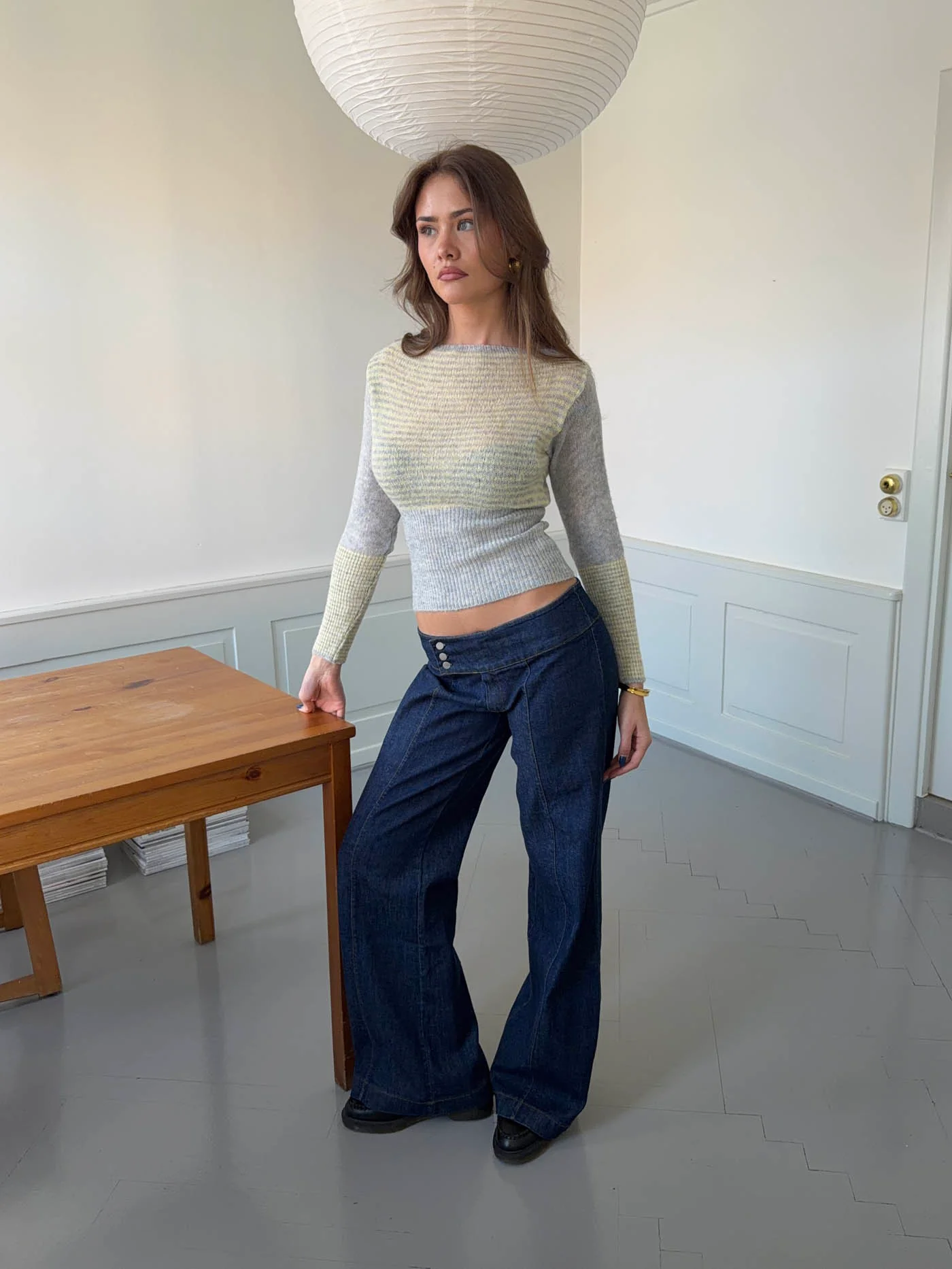Dina lavtaljede jeans - Mørkeblå - Image 8