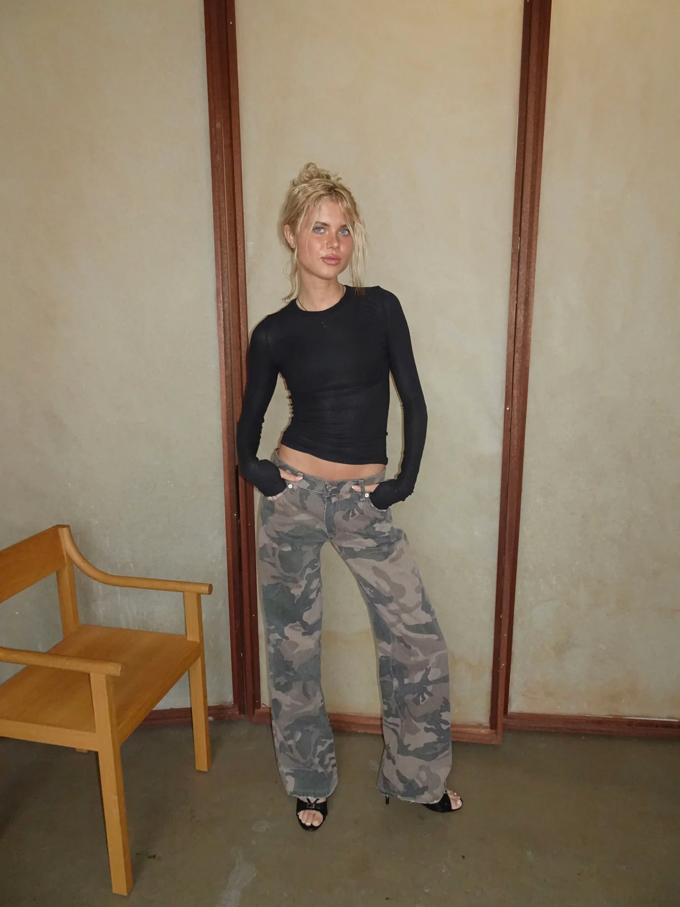 Audrine army jeans - Brun/grøn - Image 9