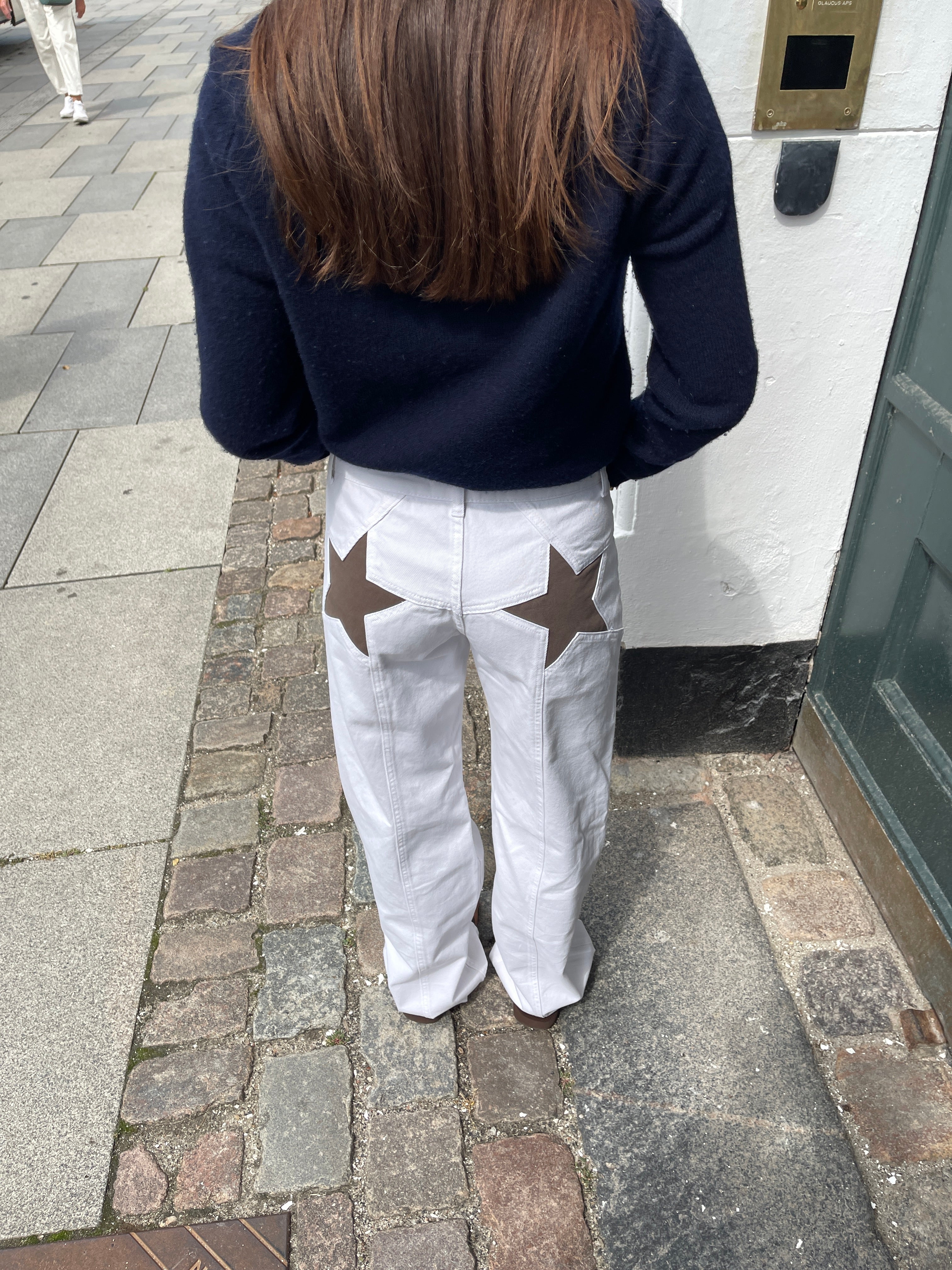 Star jeans med brune stjerner - Hvid - Image 5