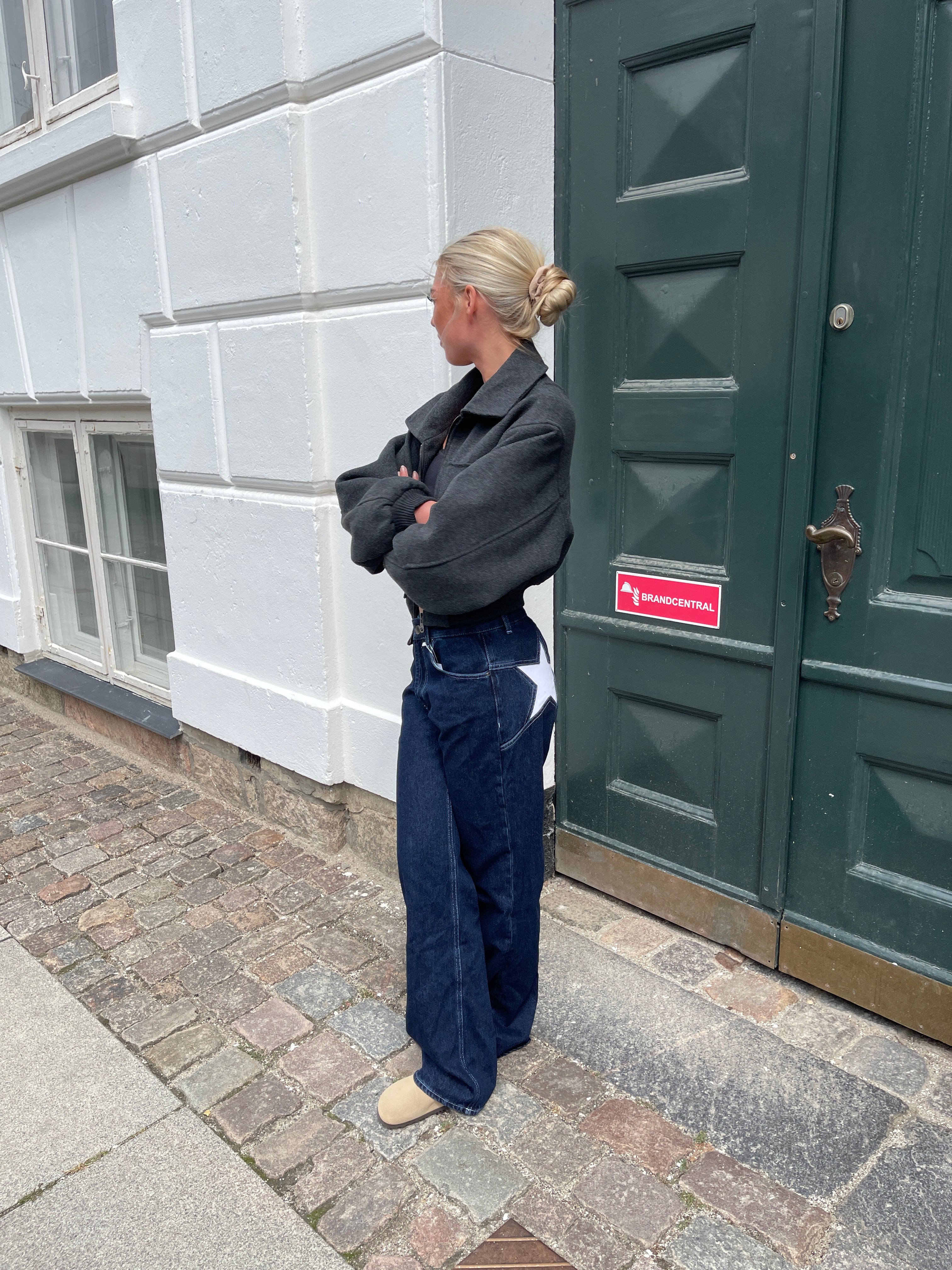 Star jeans med hvide stjerner - Mørk denim - Image 8