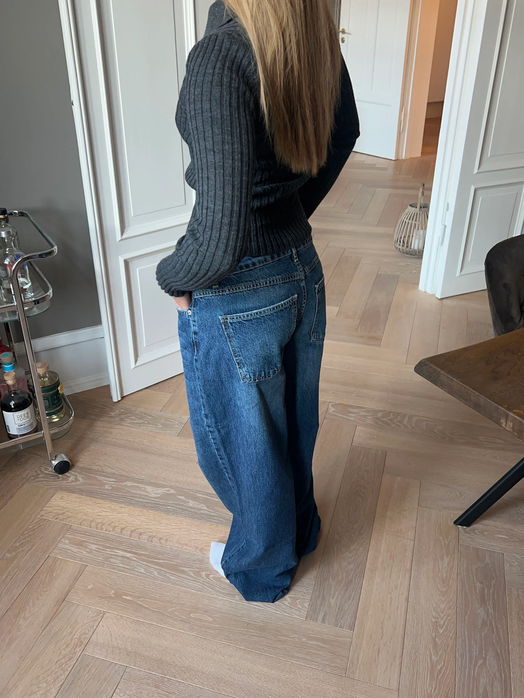 Sessa lavtaljede jeans - Blå denim - Image 13