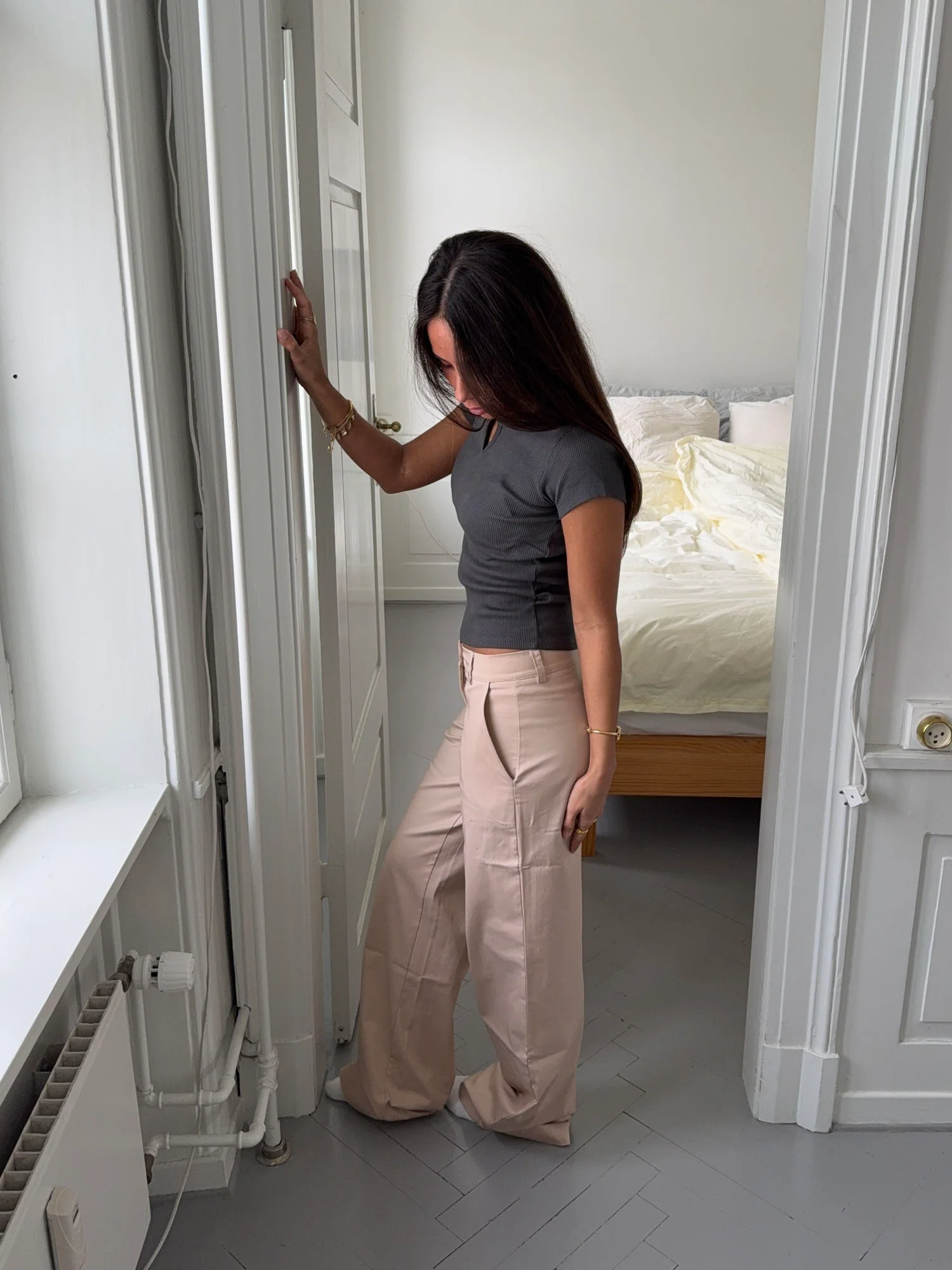 Helene suit bukser - Beige - Image 4