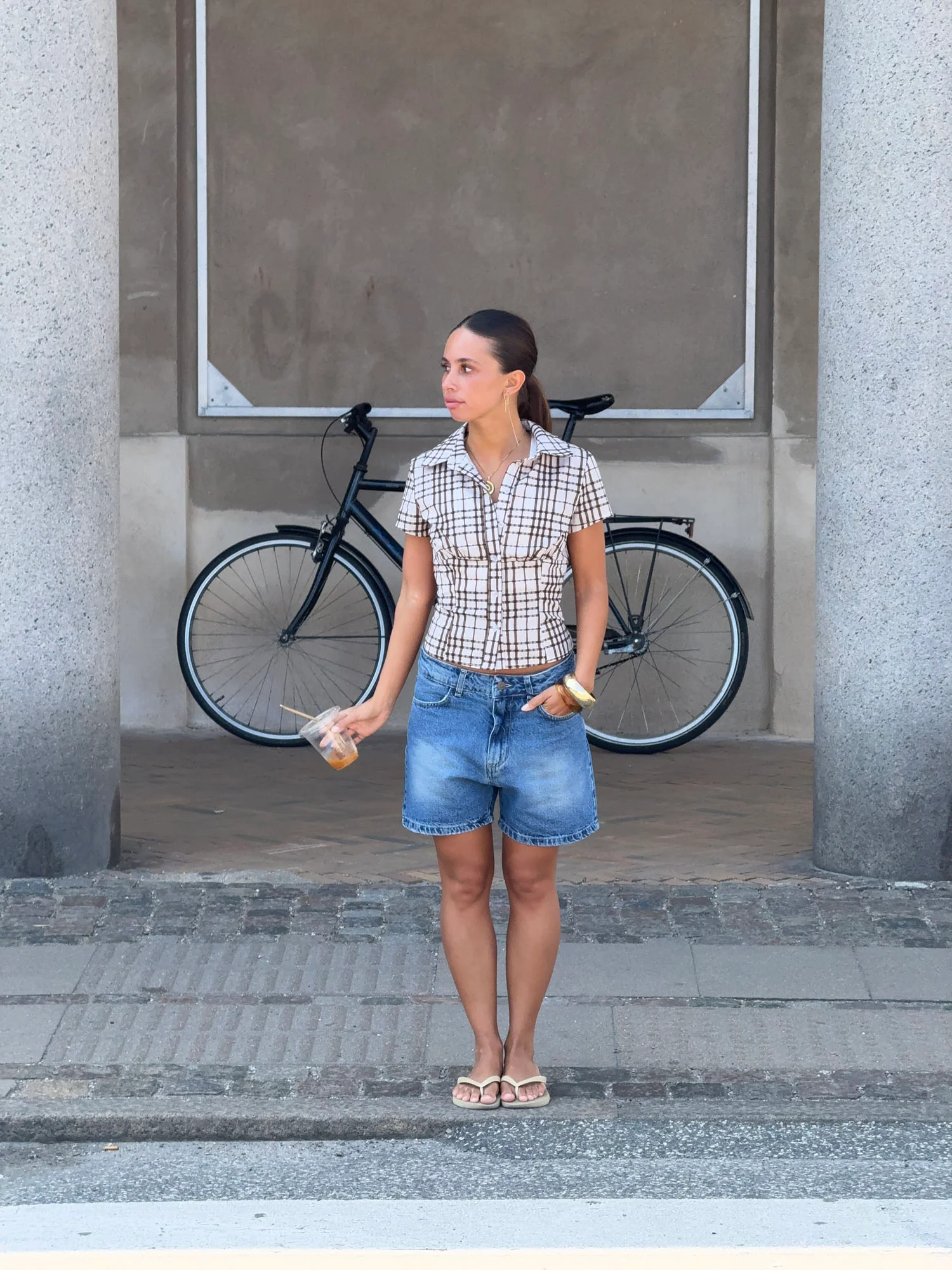 Linda bermudashorts - Blå denim - Image 5
