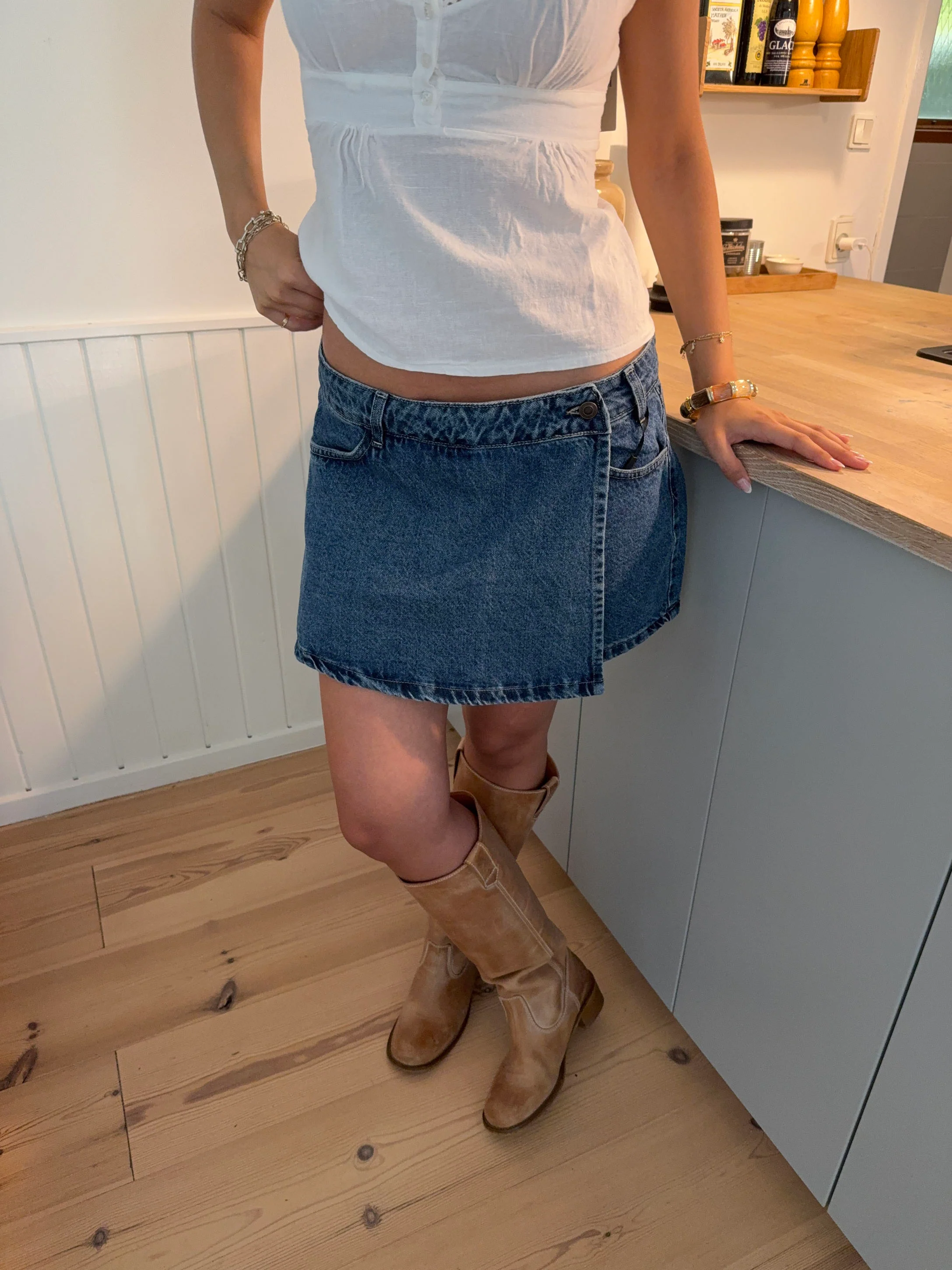 Amilie denimskort - Blå - Image 7