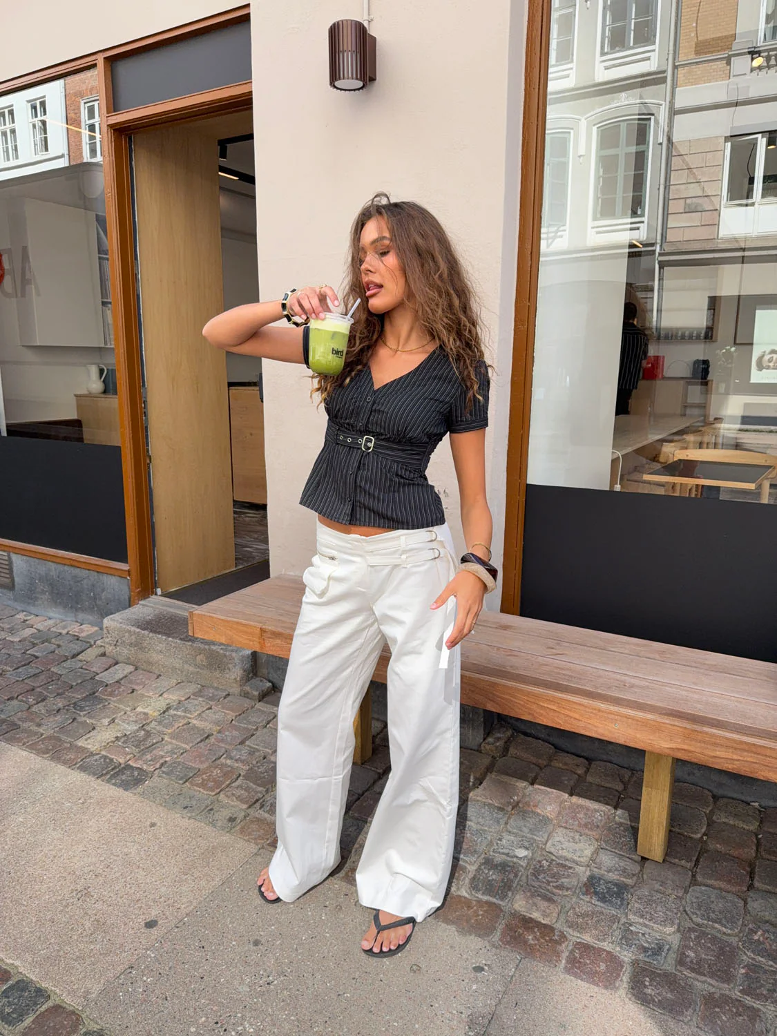 Sussa bukser med detaljer - Hvid - Image 3