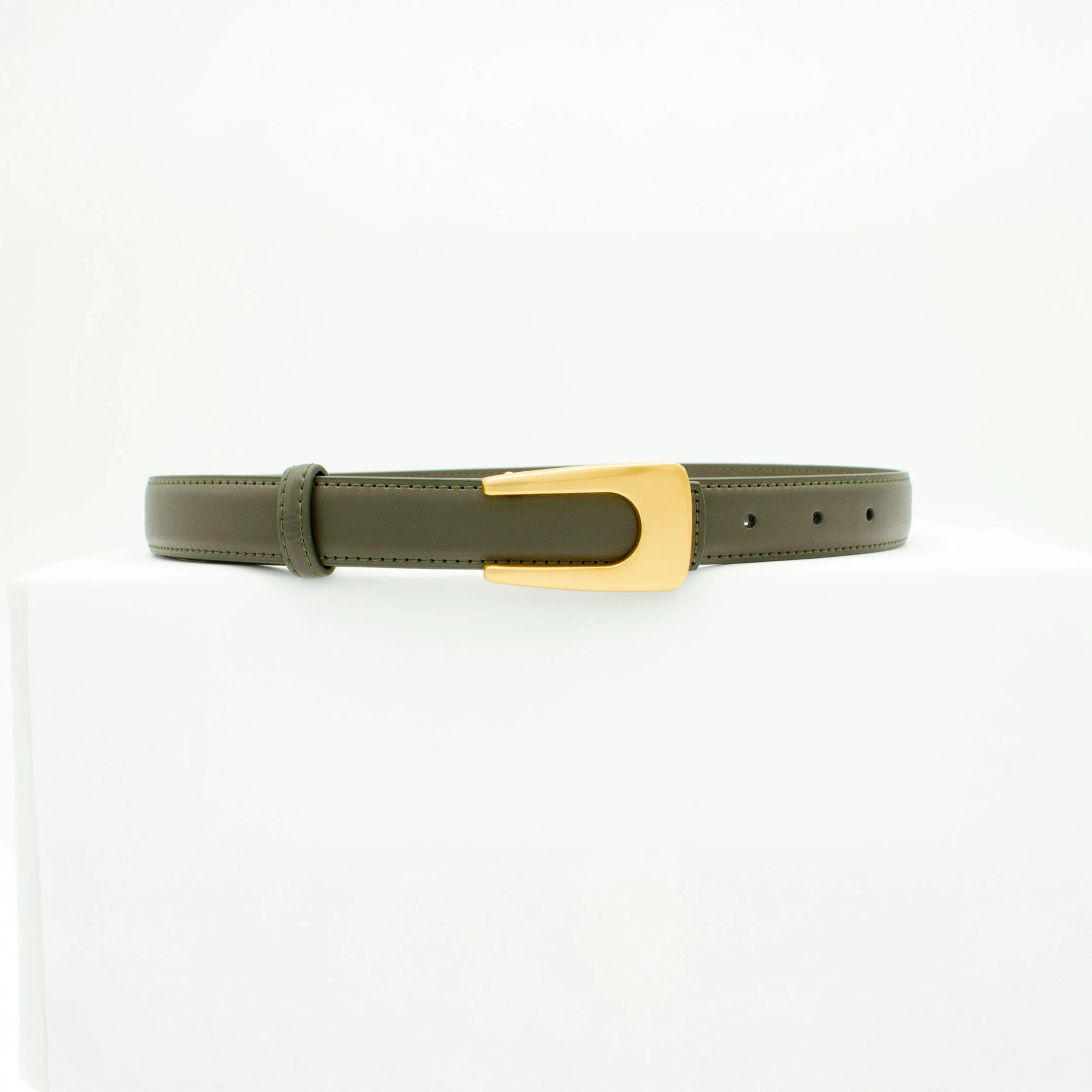 Edge bælte - Mørkegrøn/guld - Image 2