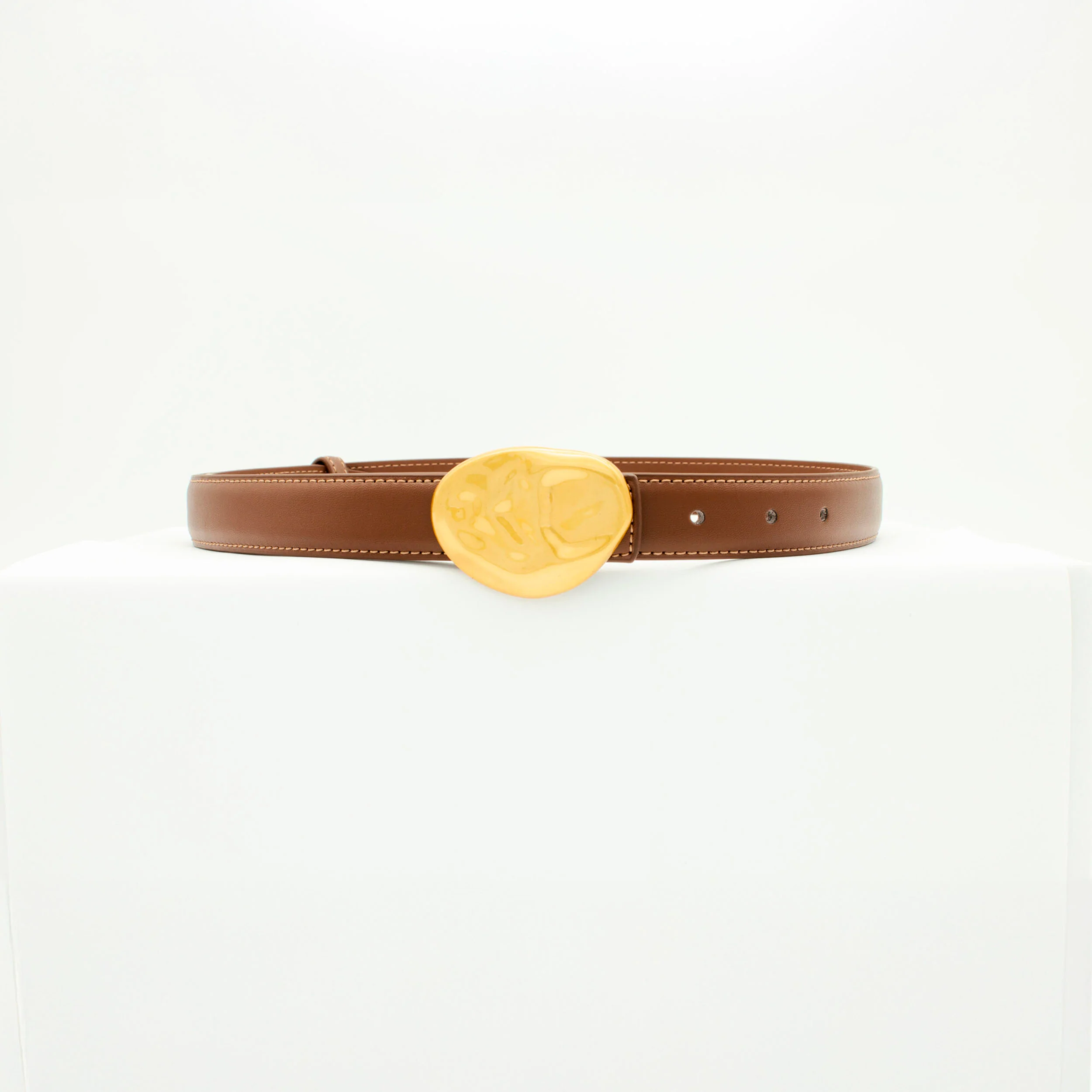 Refined bælte - Brun/guld - Image 3