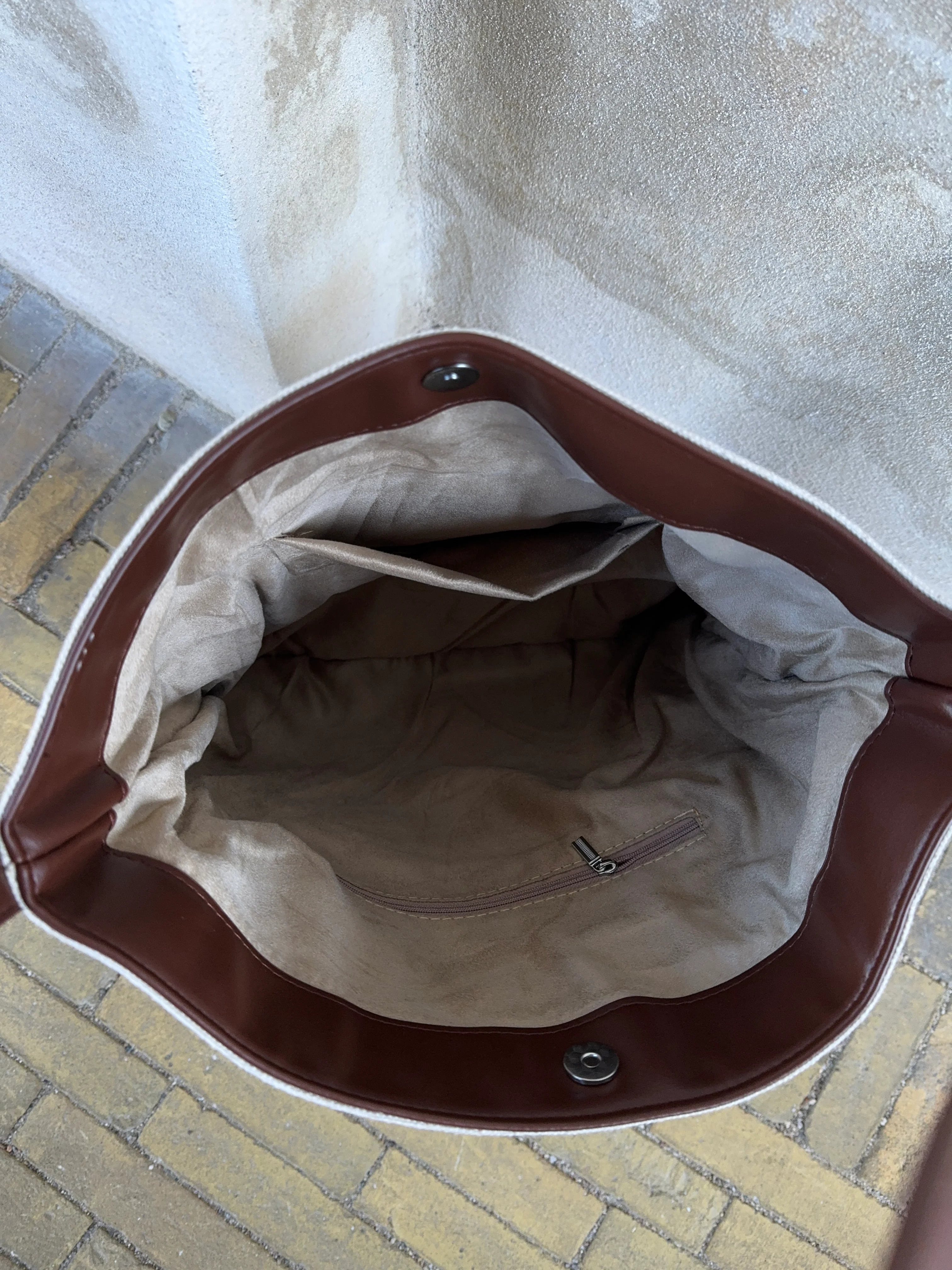 Genova skuldertaske - Beige/brun - Image 5