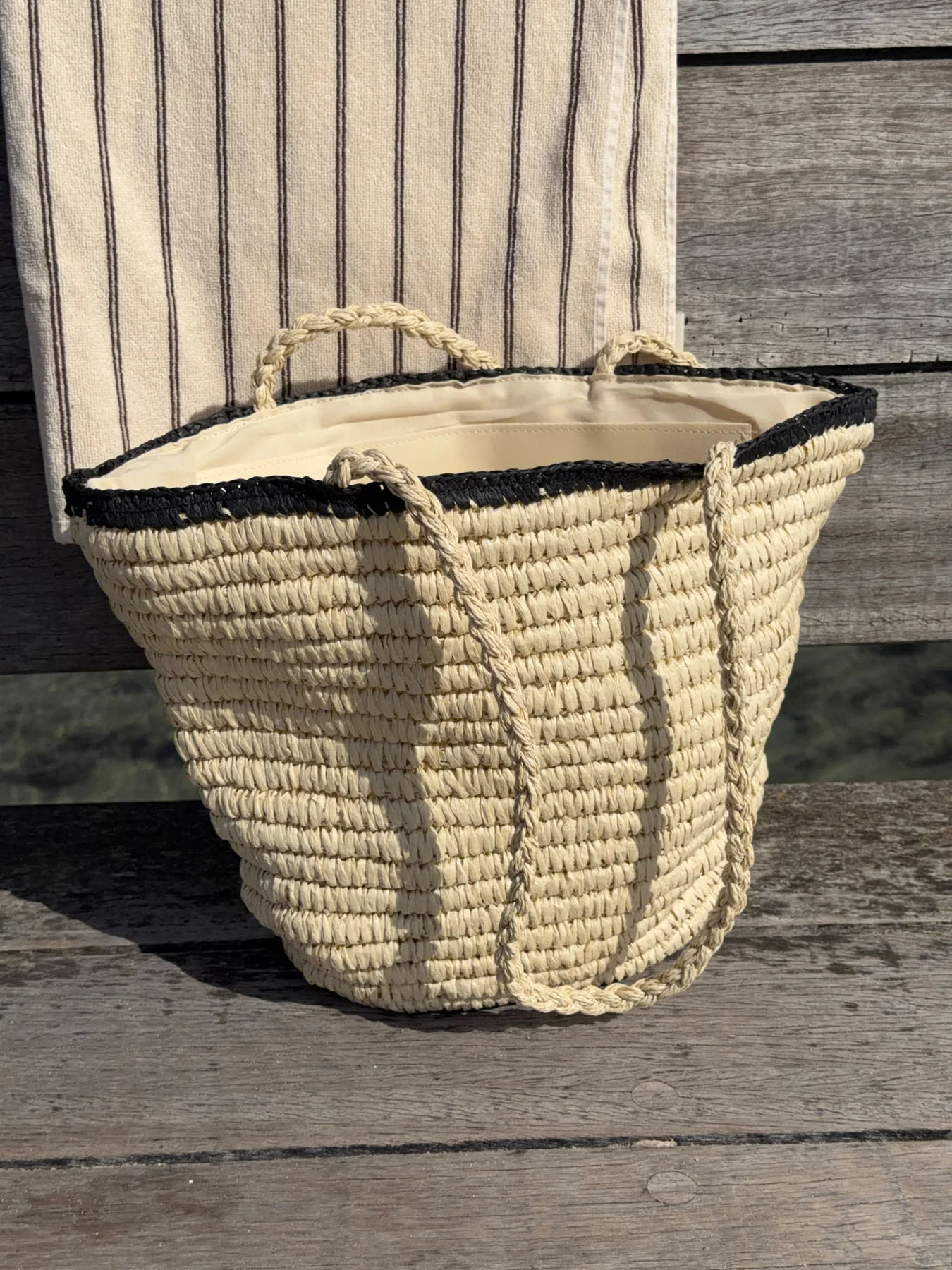 Spencer flet taske - Beige/sort - Image 15