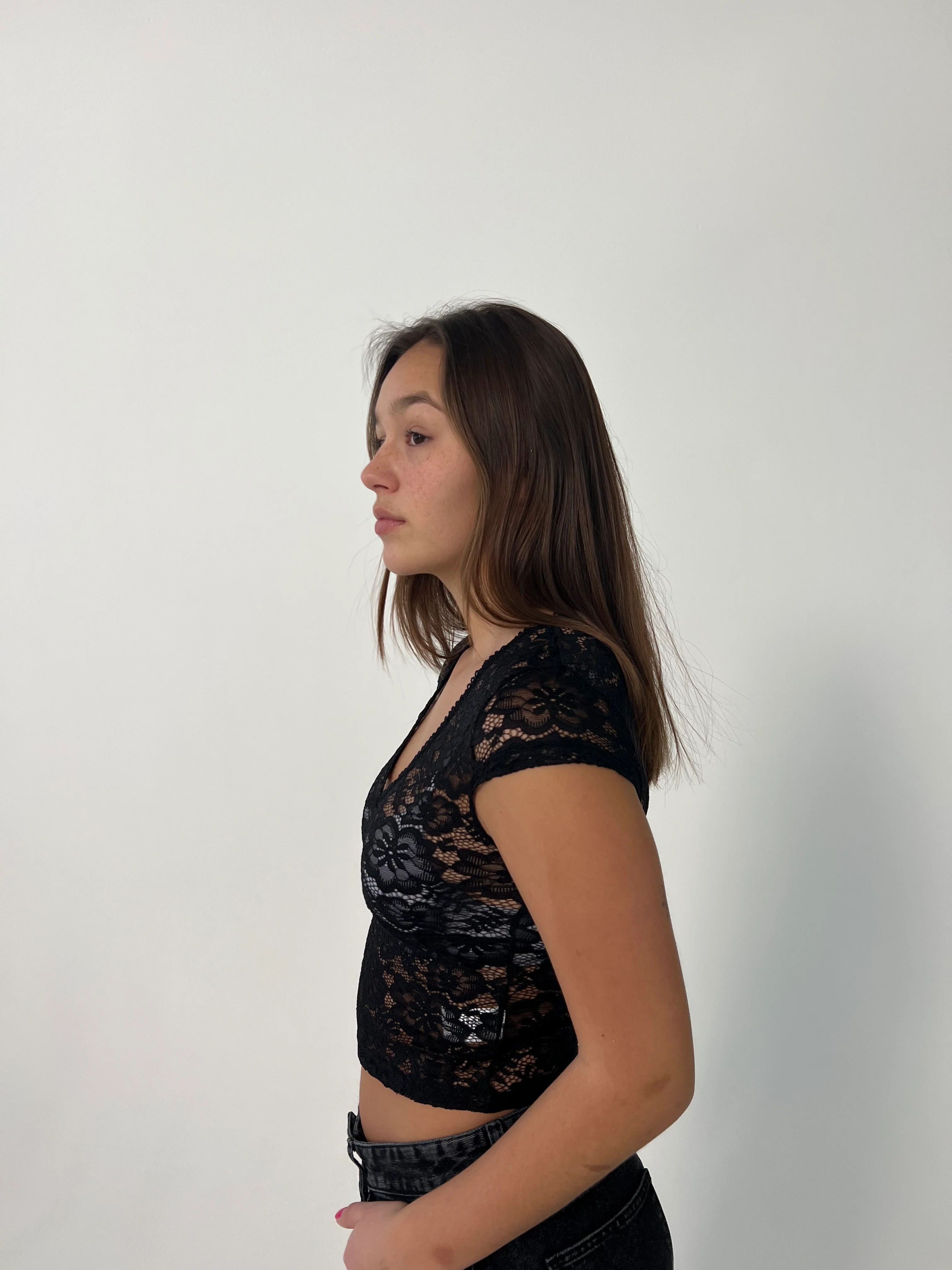Hemilly bluse med bolder - Sort - Image 5