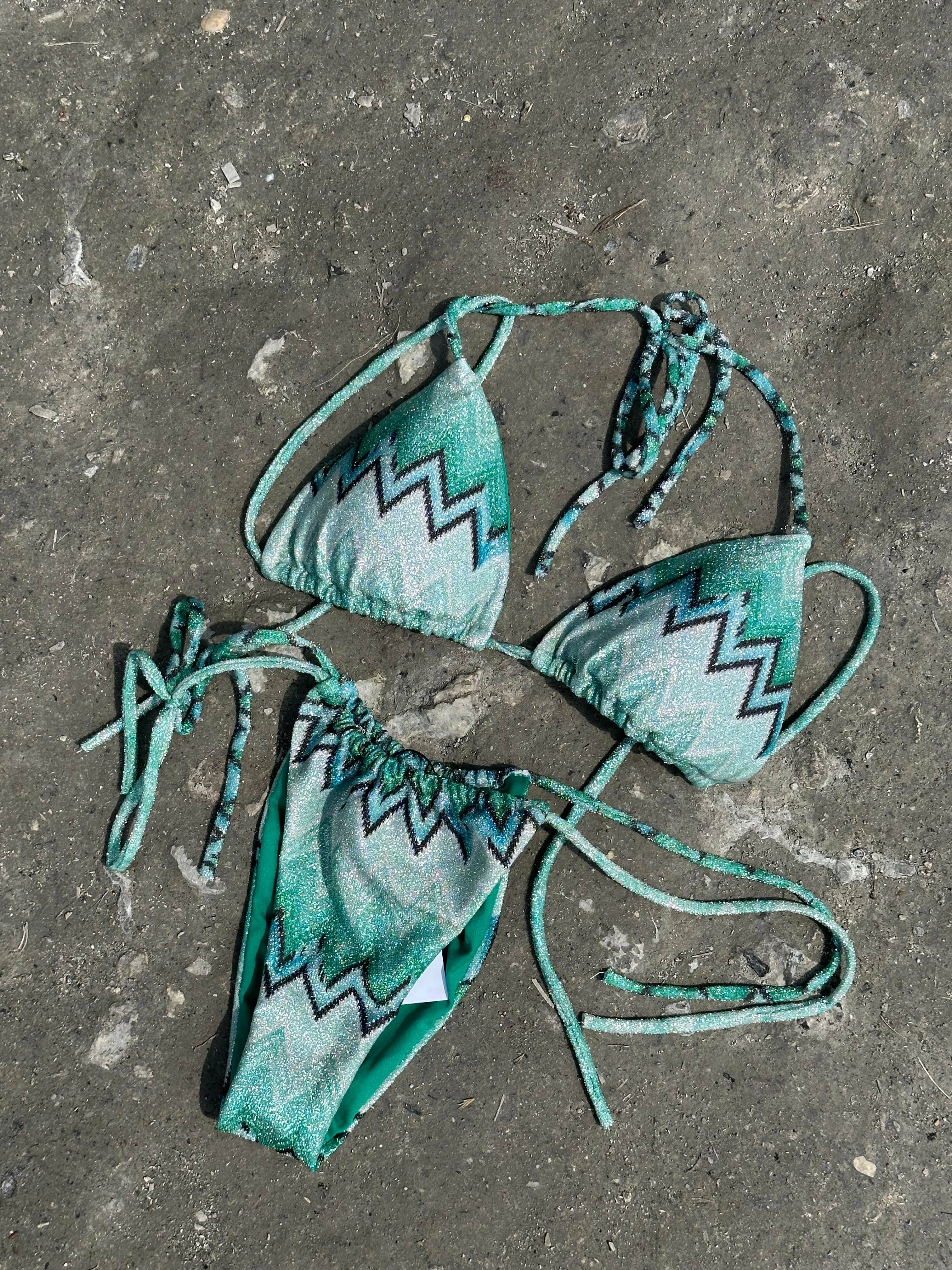 Breezy glitter bikini - Grøn - Image 6