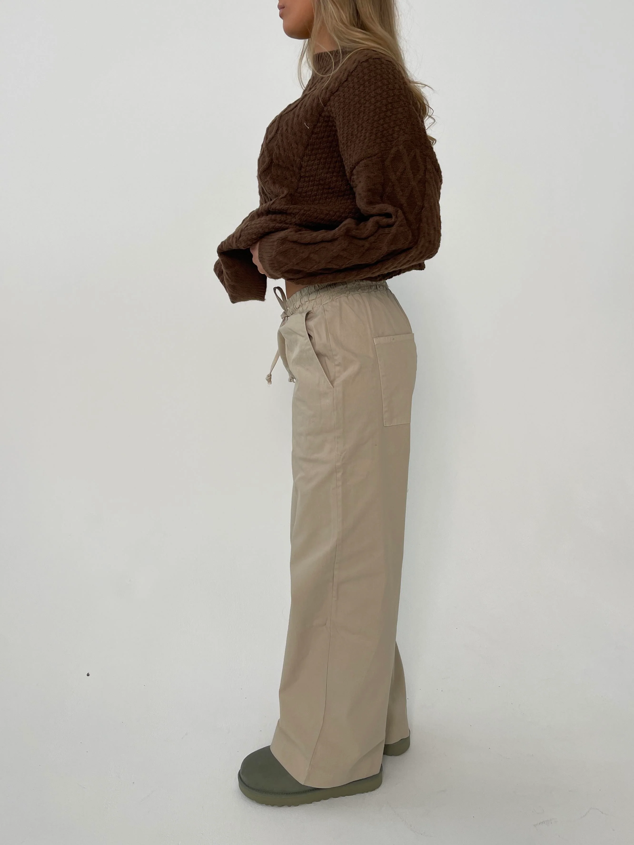 Lucille bukser med snørelukning - Beige - Image 9
