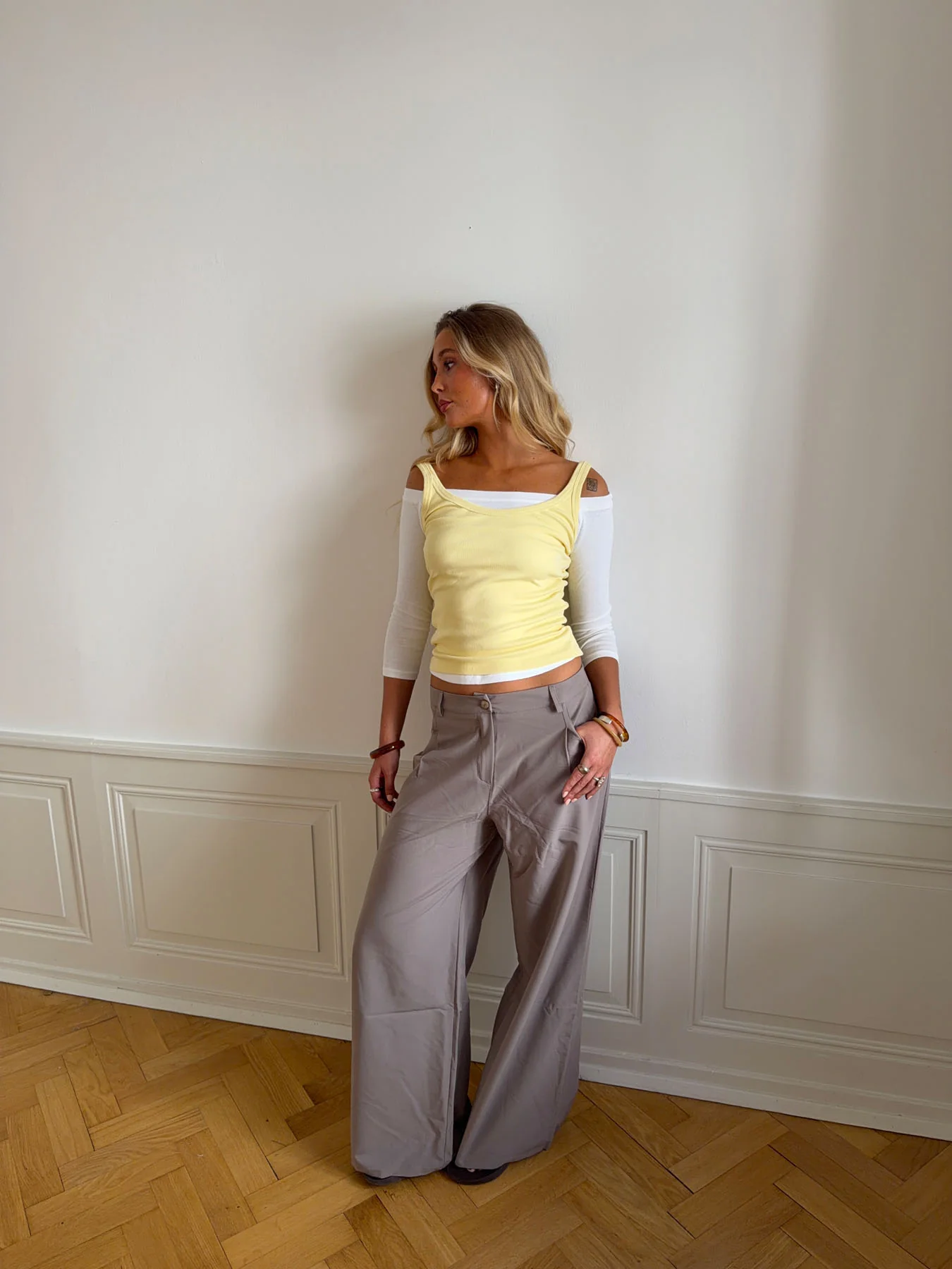Anja suitbukser - Grå/beige - Image 7