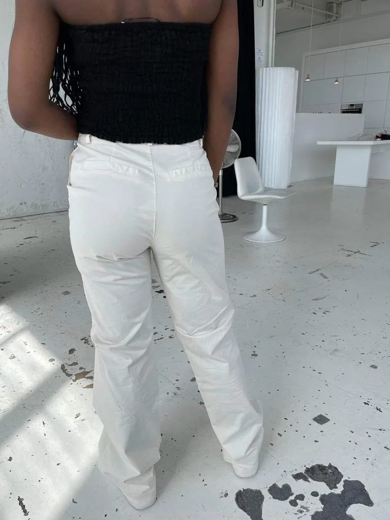Camille lærredsbukser - Off white - Image 8