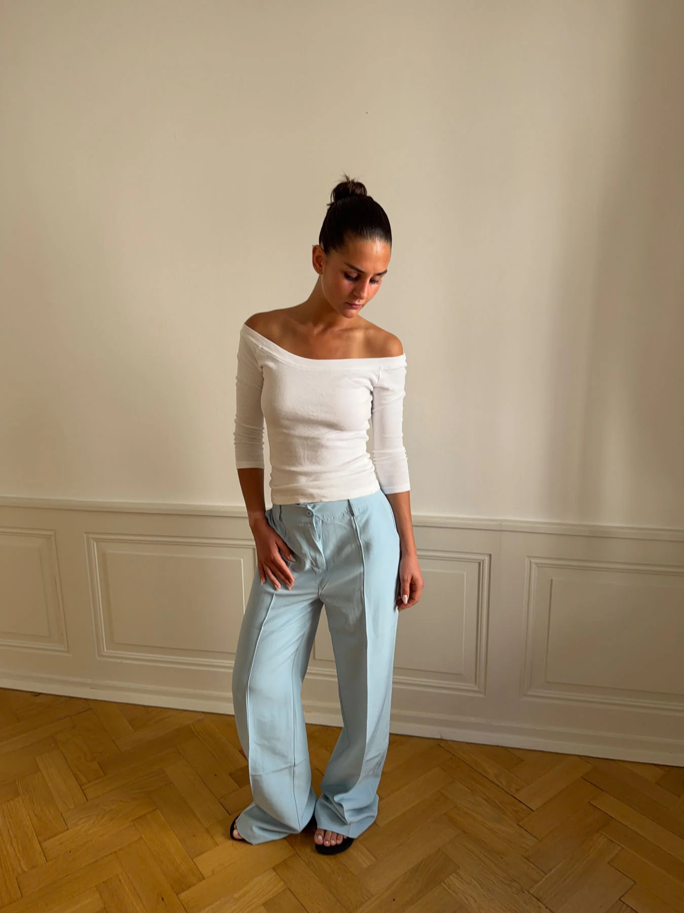 Classic wide bukser - Babyblå - Image 7