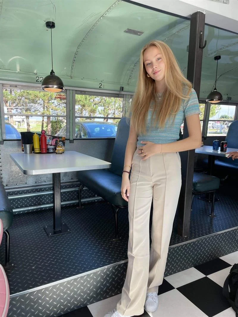 Classic wide bukser - Lys beige - Image 9