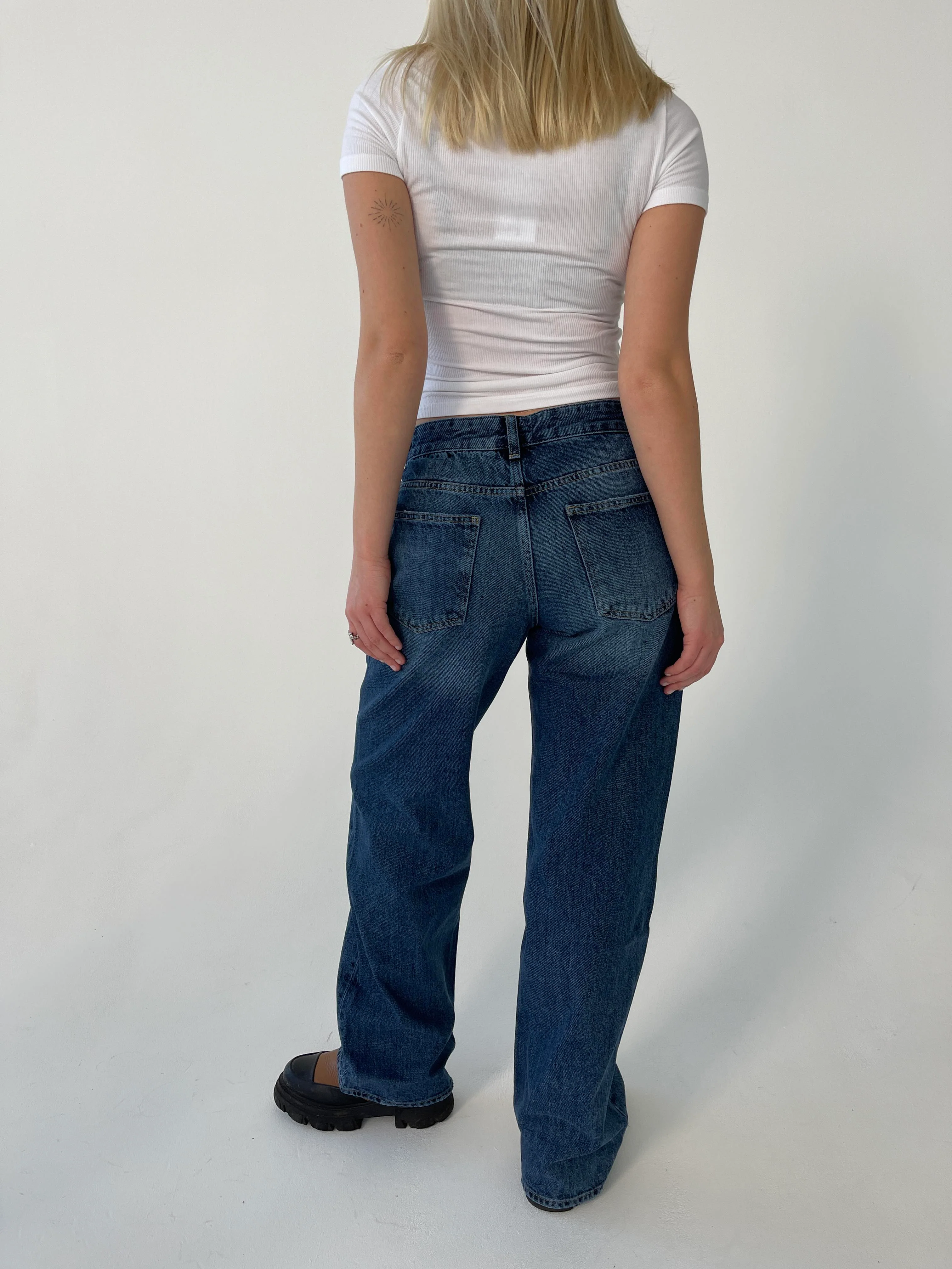Sage baggy jeans - Mørkeblå denim - Image 4