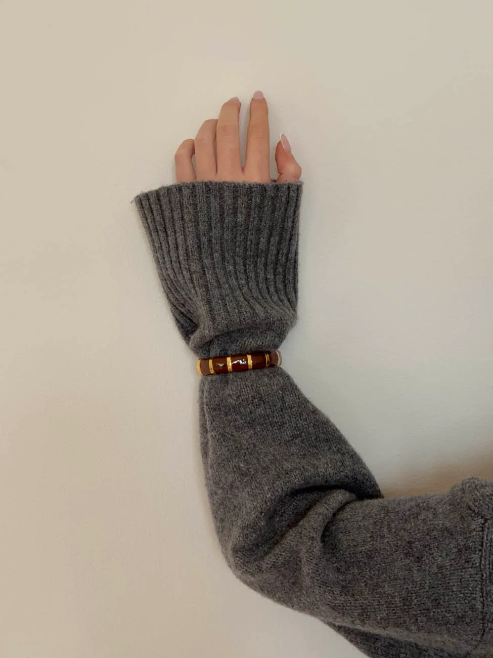 Eivora armbånd med striber - Brun/guld - Image 6