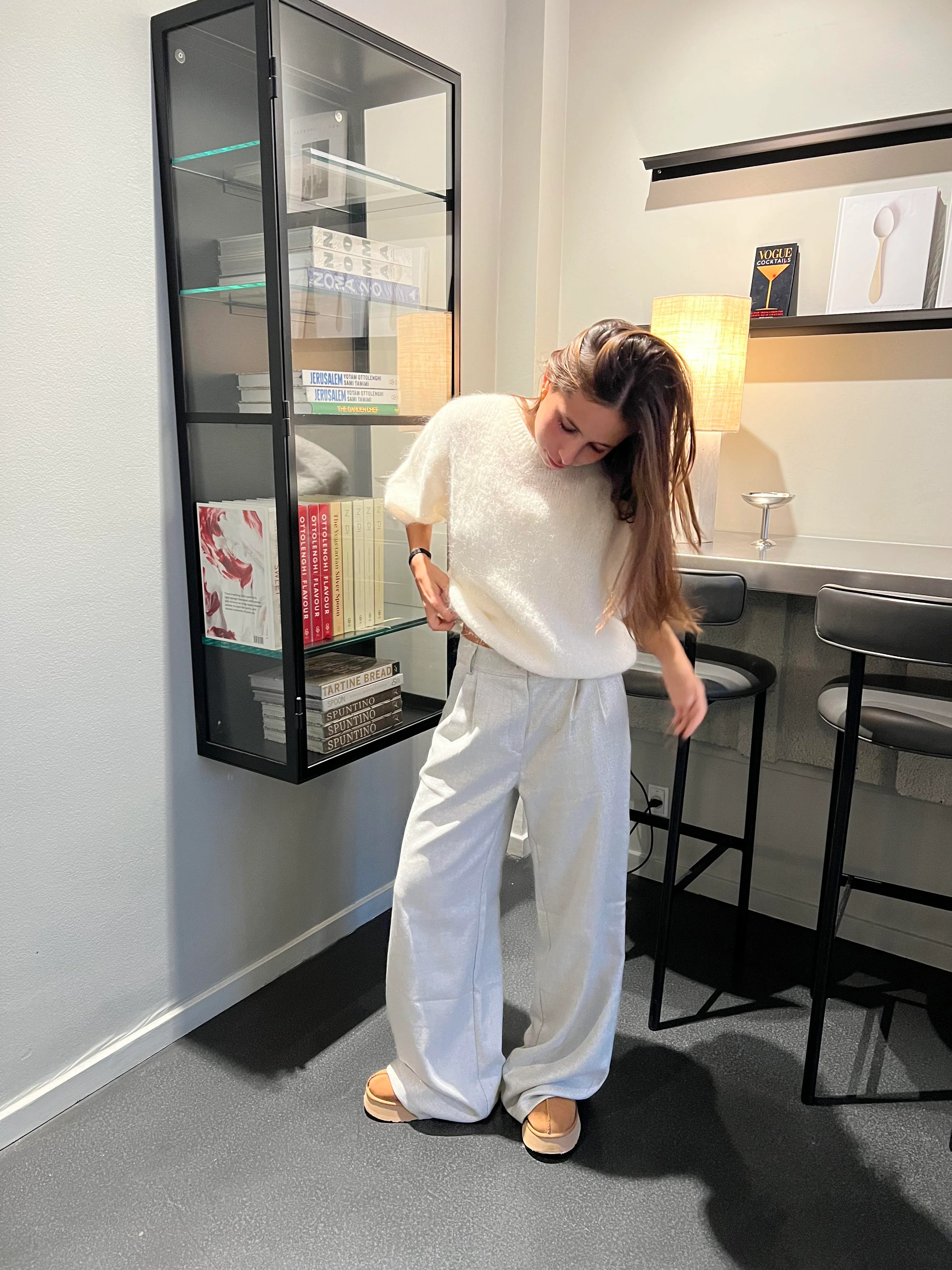 Elise t-shirt strik - Off white - Image 2