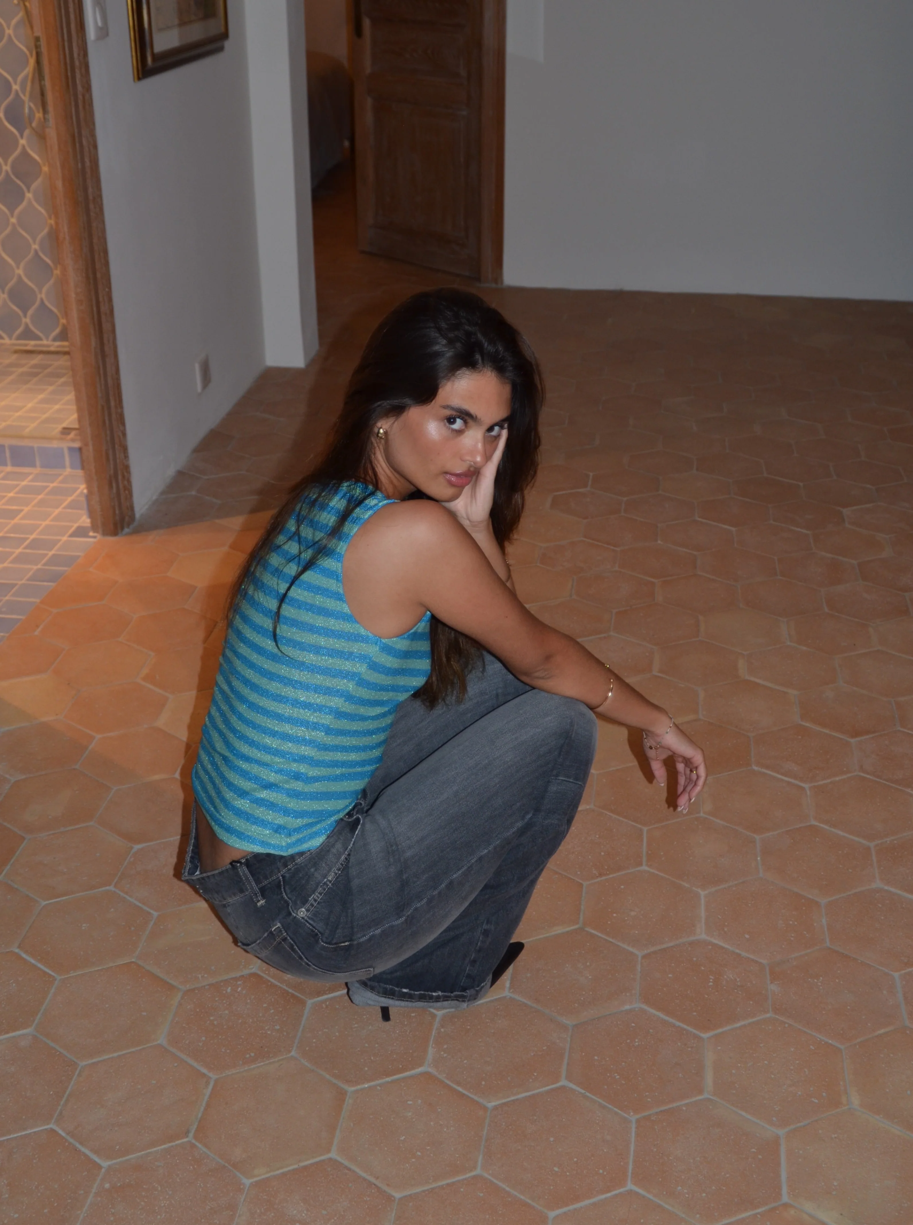 Emmeline glimmerertop - BlĂĄ - Image 2