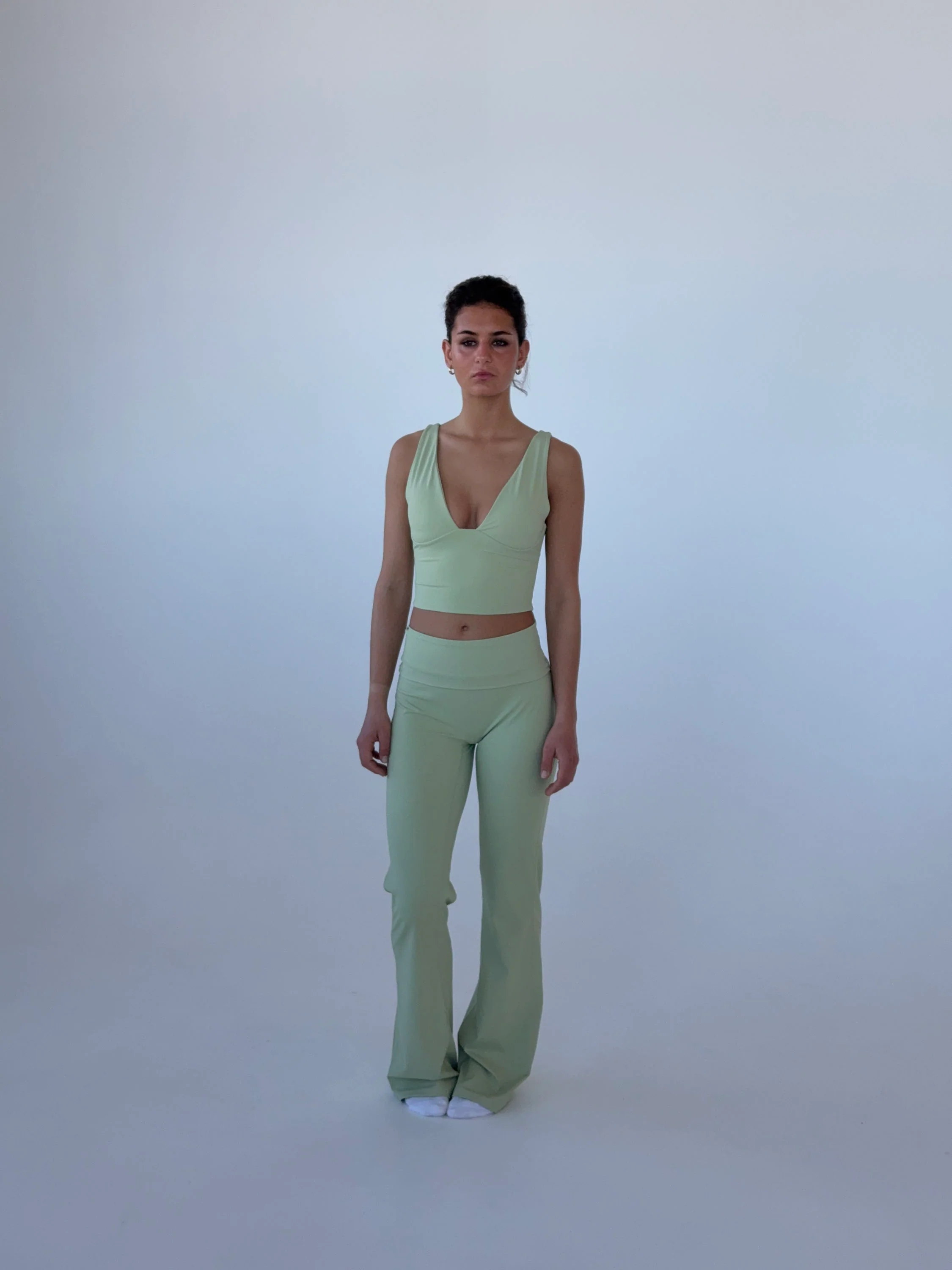 Essential flared pants - Matcha - Image 12