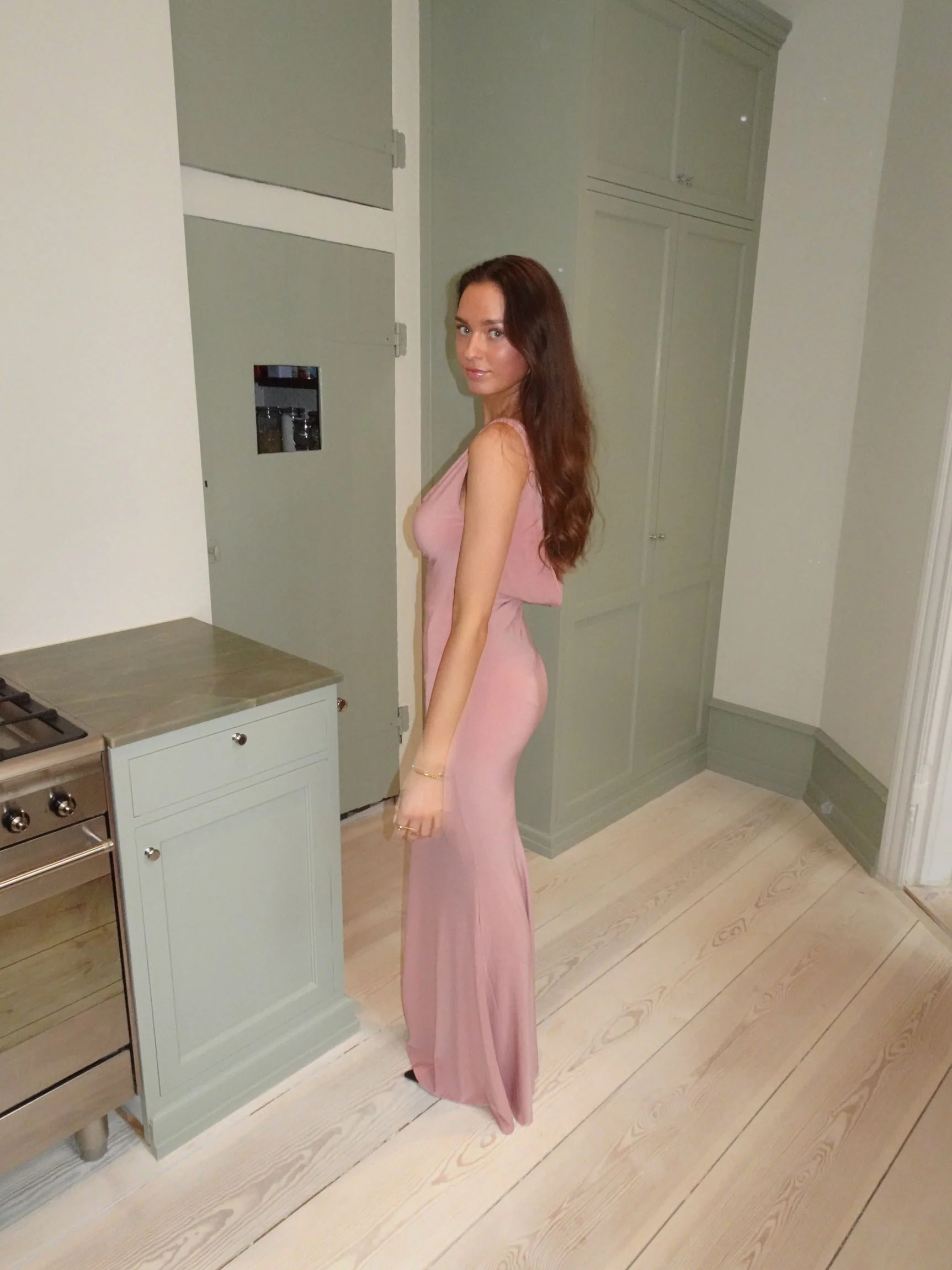 Flora maxikjole - Støvet rosa - Image 7