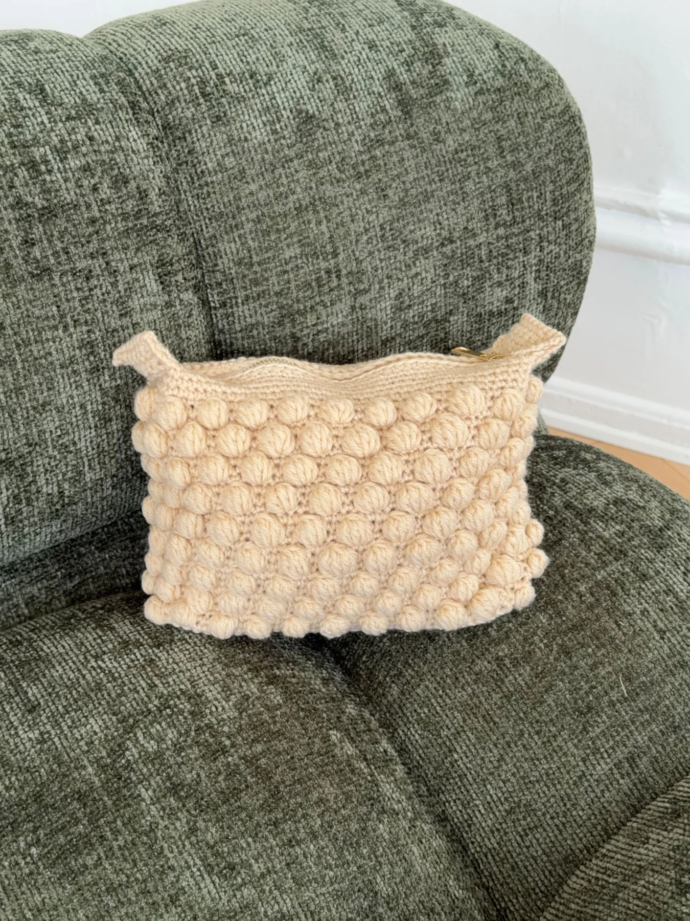 Hæklet clutch - Cremefarvet - Image 12