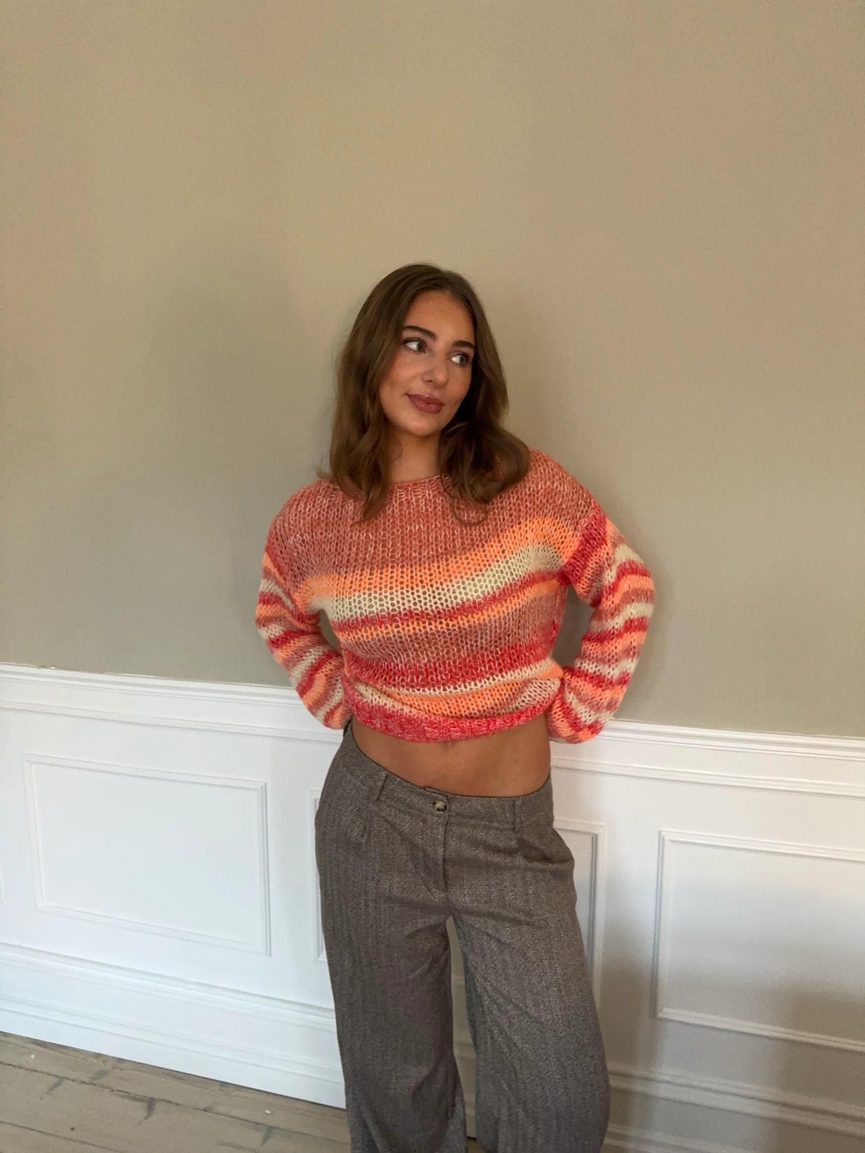 Helin striktrøje - Rød/Orange - Image 8