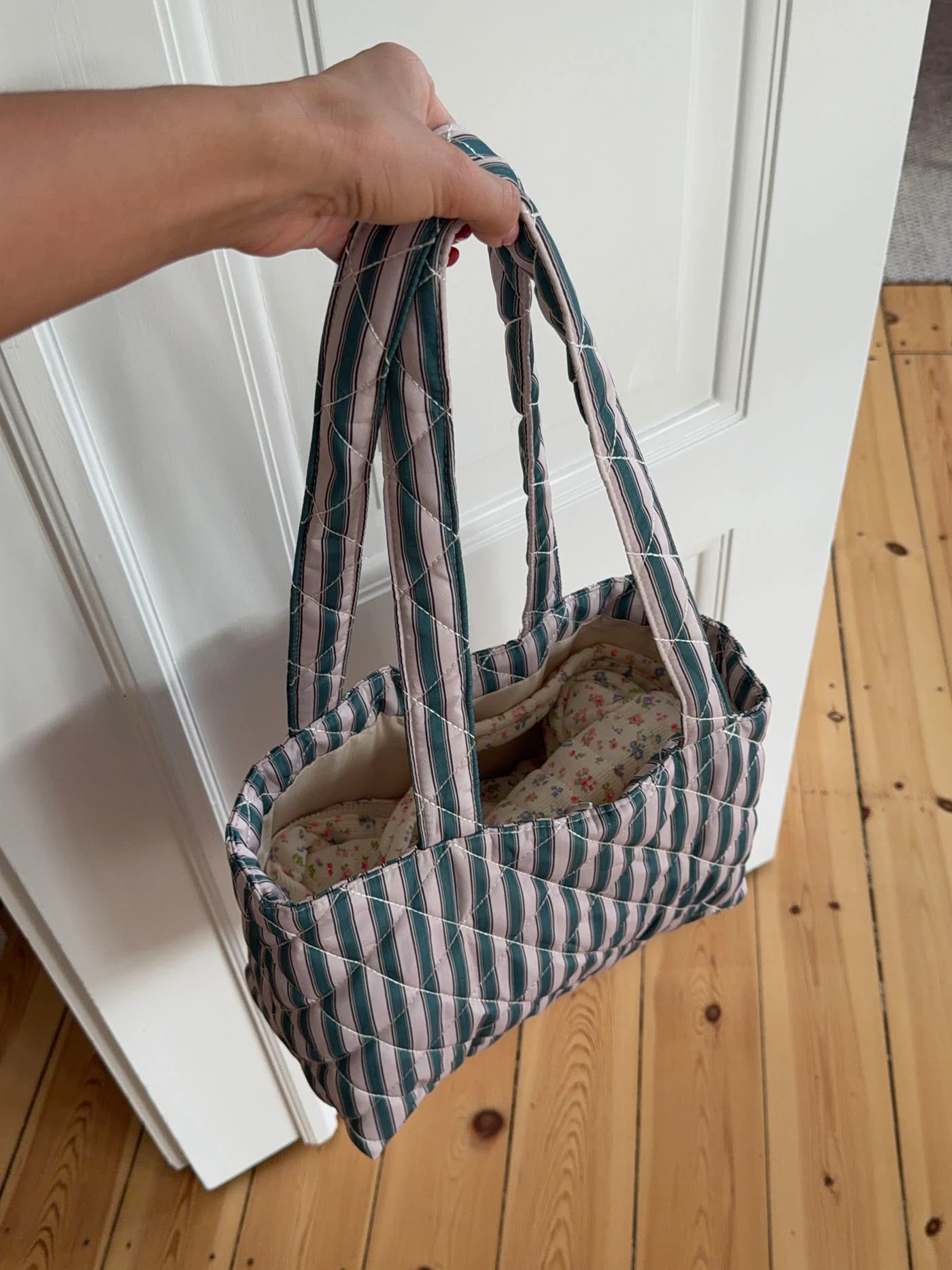 Honey net med striber - Beige/grøn - Image 3