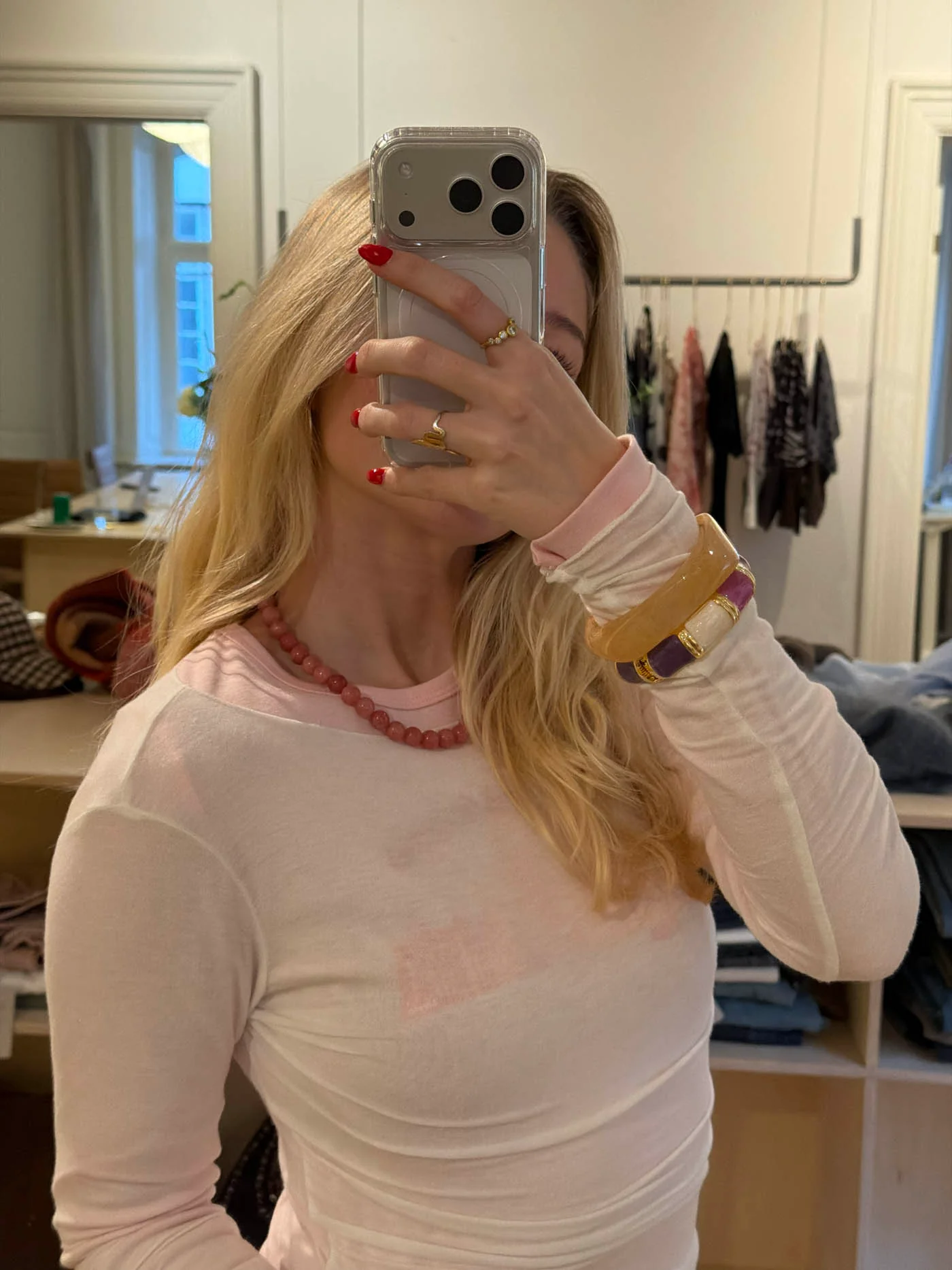 Monique halskæde - Rosa - Image 14