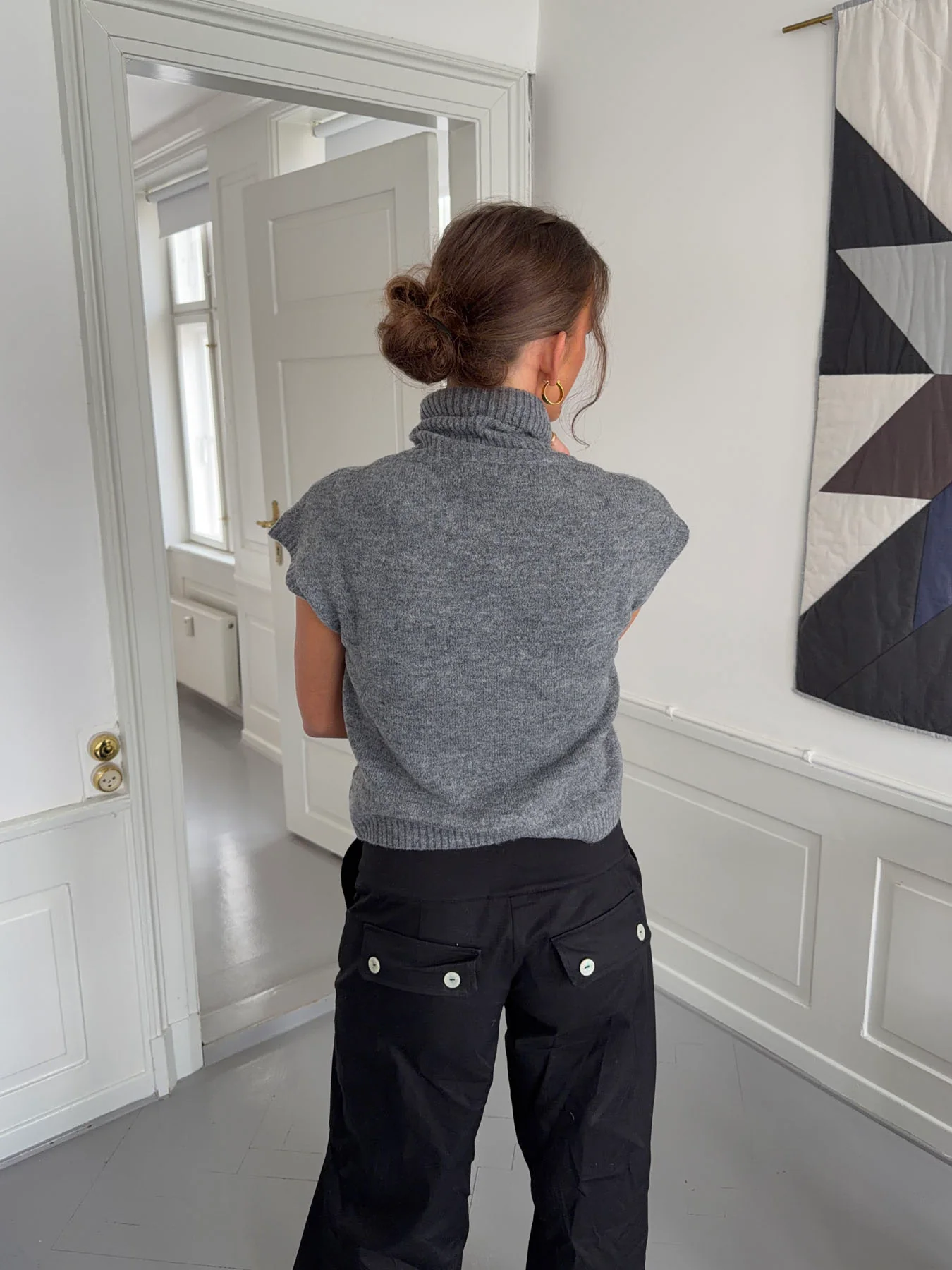 Linua vest med turtleneck - GrĂĄ - Image 3