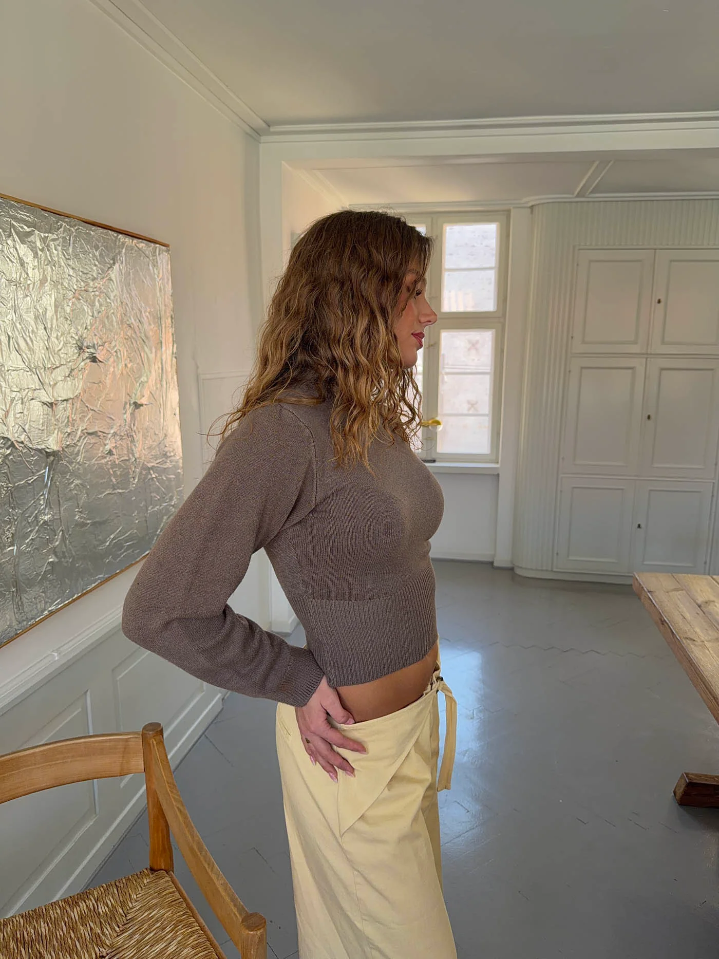 Lior figursyet striktrøje - Brun - Image 11