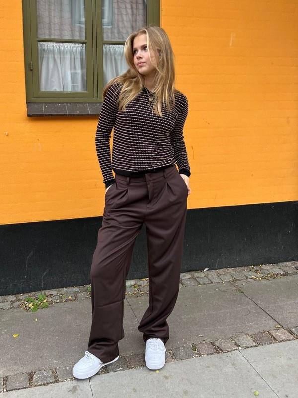 Lisette oversized suitbukser - Brun - Image 3