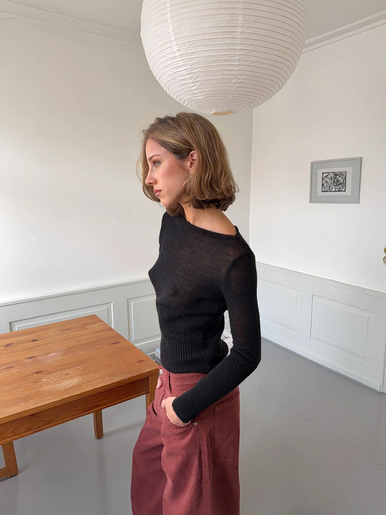 Lova figursyet striktrøje - Sort - Image 9