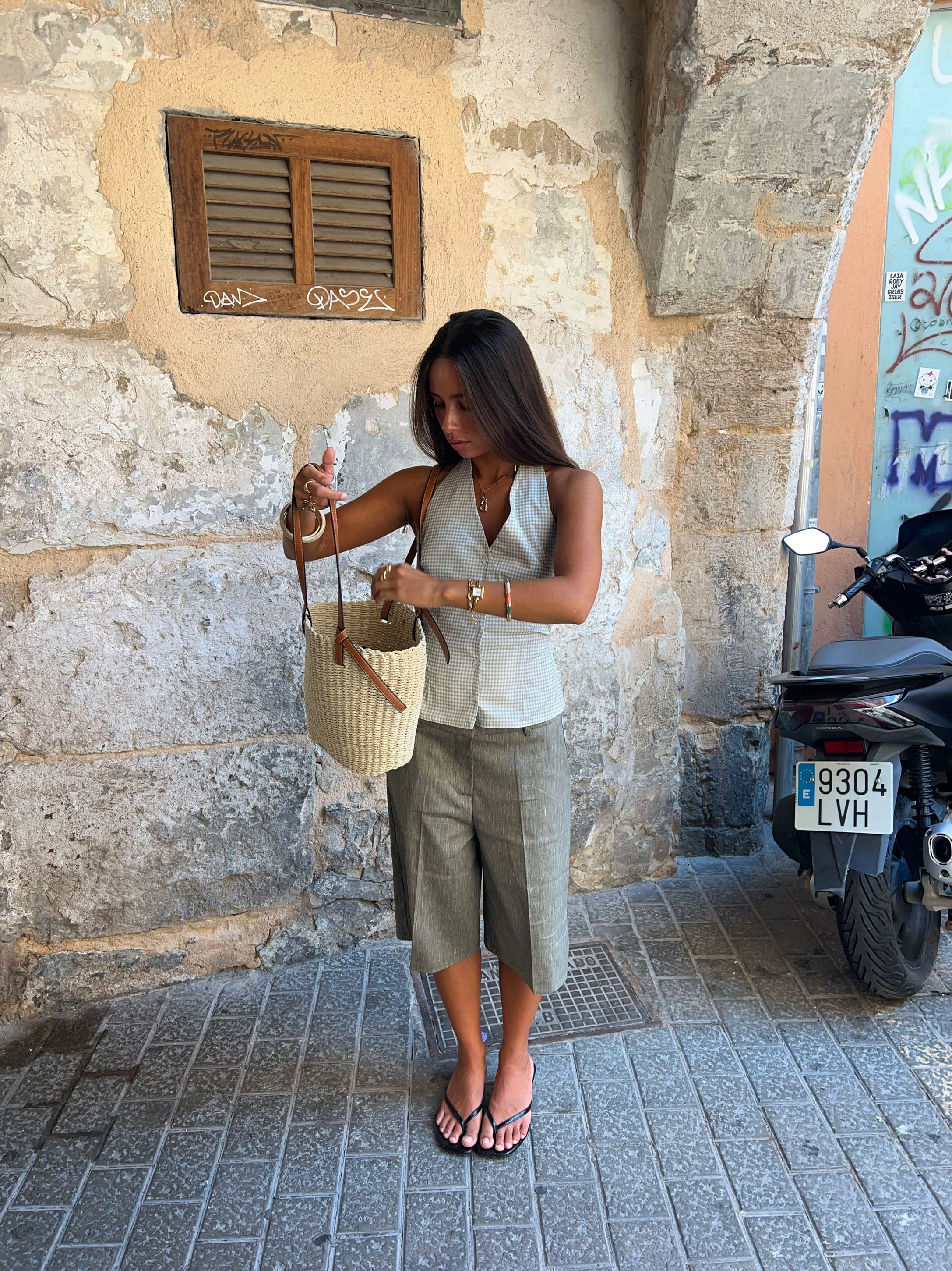 Nayaly bermudashorts  - Kaki - Image 7