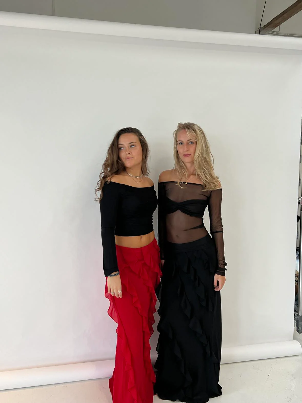 Marcie nederdel med frynser - rød - Image 6